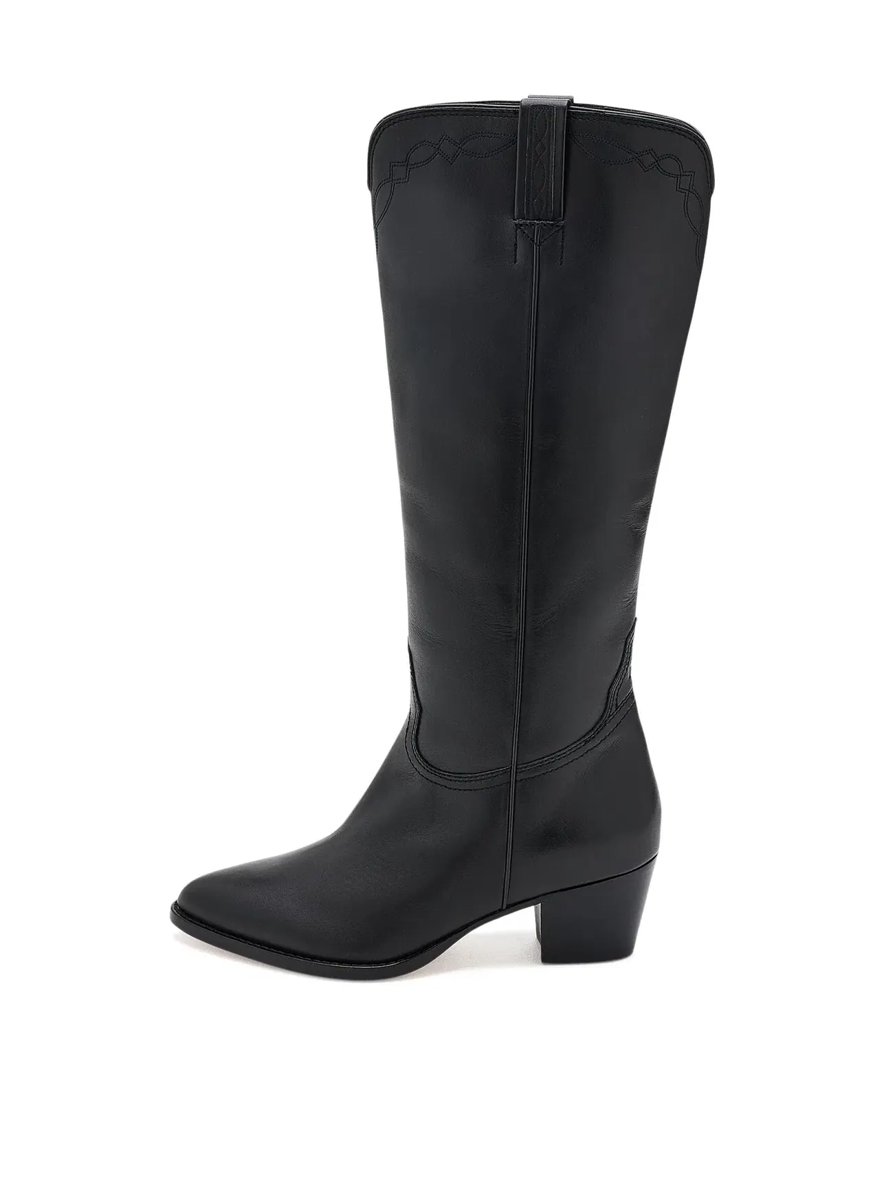 Высокие сапоги Harpher из телячьей кожи Lauren Ralph Lauren — изображение 4 из 4, черный/черный