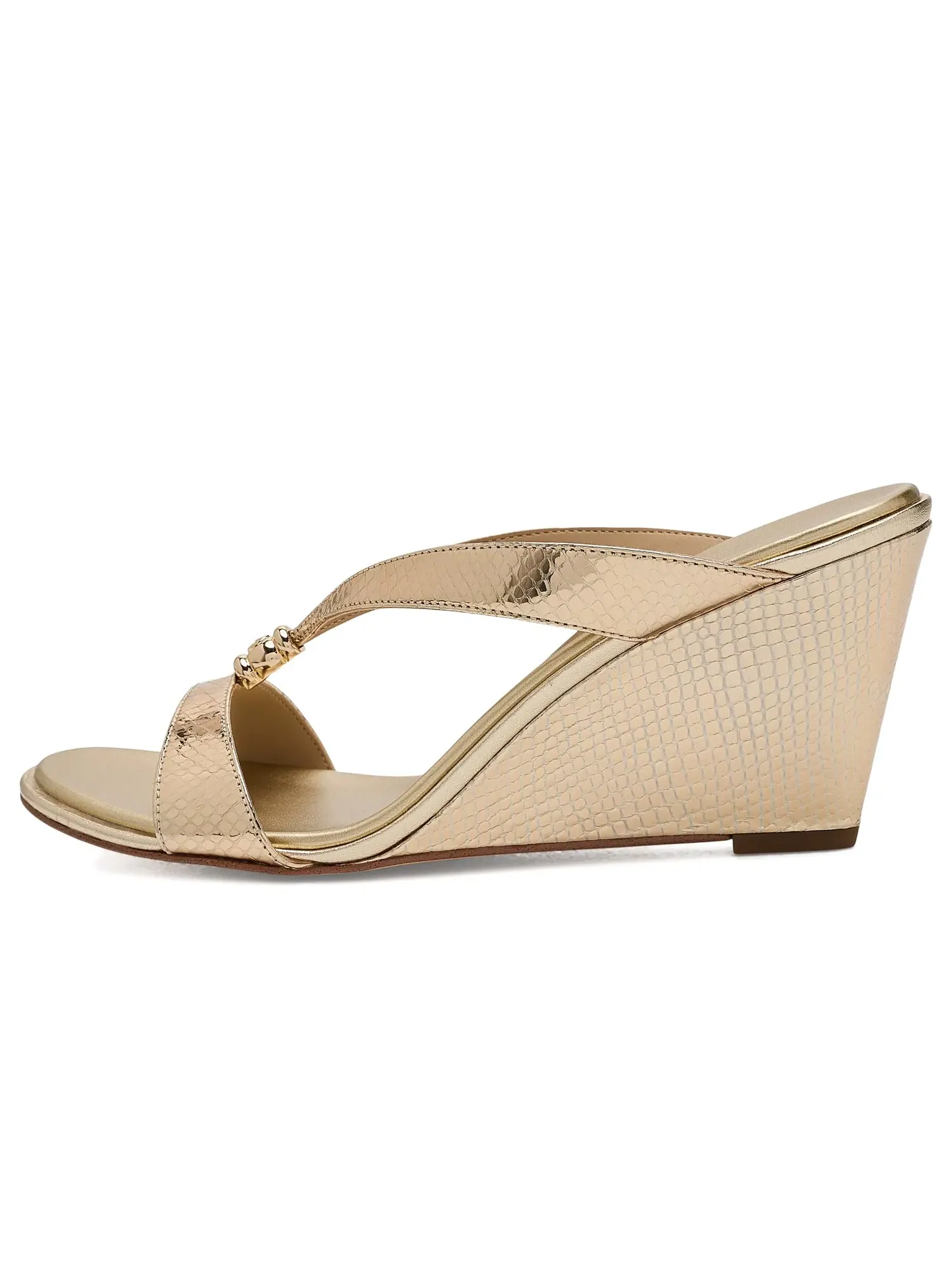 Туфли на каблуке-танкетке Cherie Wedges Michael Michael Kors — изображение 4 из 4, бледный золотистый