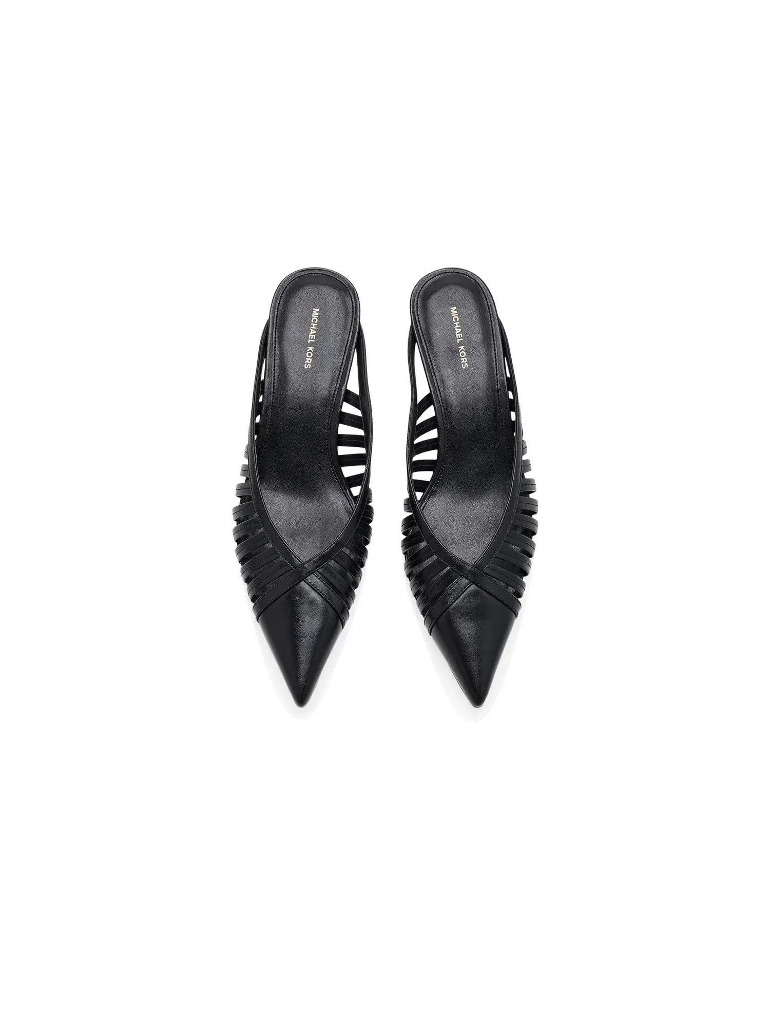Туфли-мюли на низком каблуке Adriana Kitten Mule Pumps Michael Michael Kors — изображение 2 из 4, черный