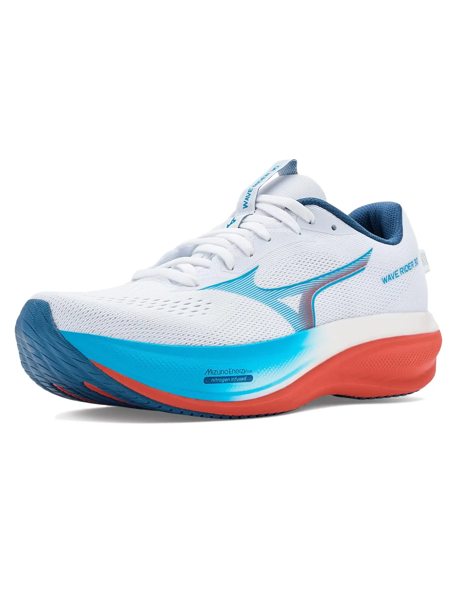 Кроссовки Wave Rider 30 Mizuno — изображение 1 из 4, белый/синий