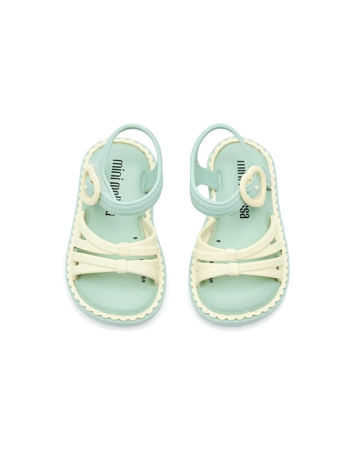 Сандалии Aurora (для малышей и маленьких детей) Mini Melissa — изображение 2 из 4, зеленый/бежевый