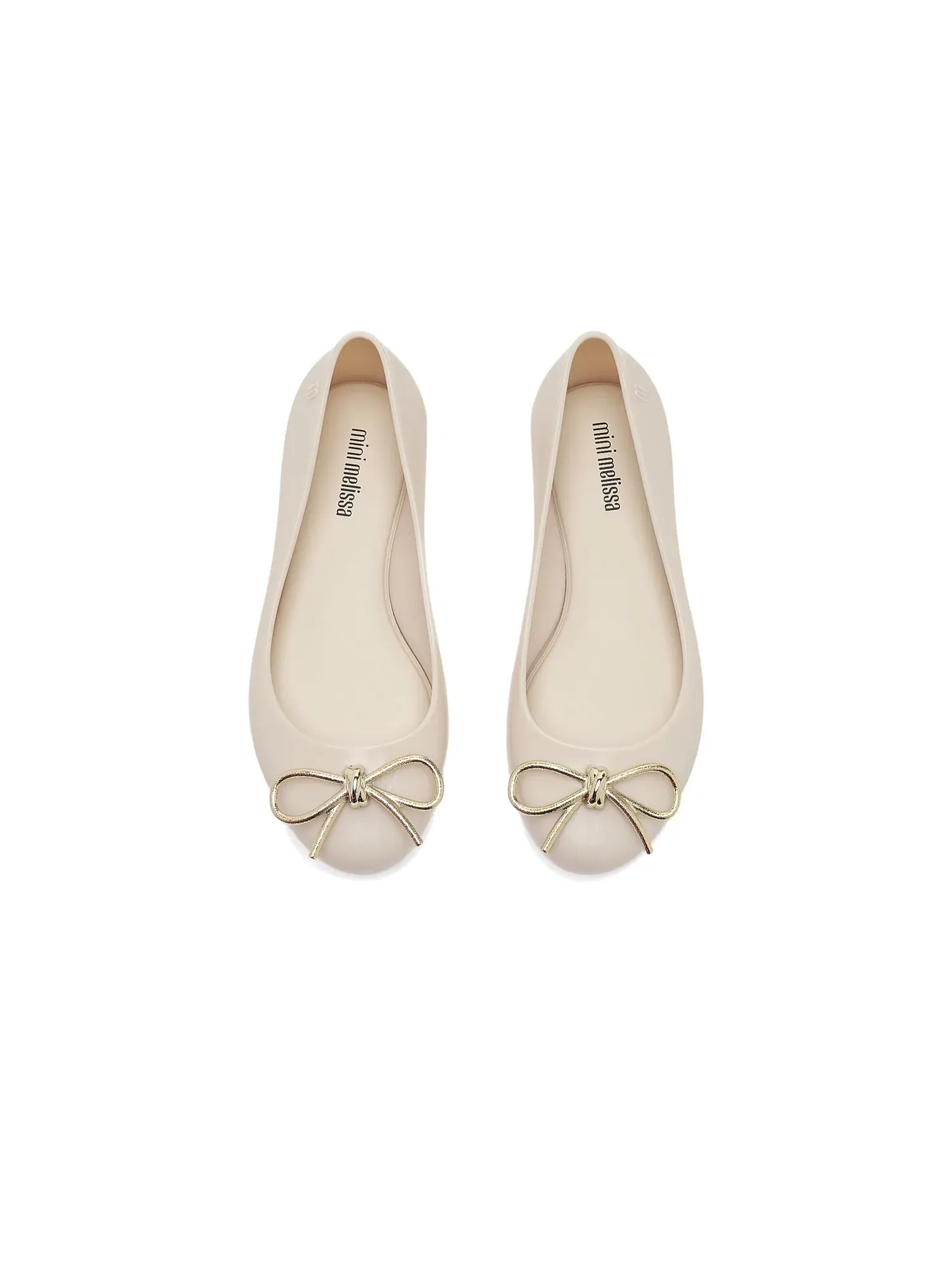 Балетки Sweet Love Chrome (для маленьких и больших детей) Mini Melissa — изображение 2 из 4, бежевый/золотистый
