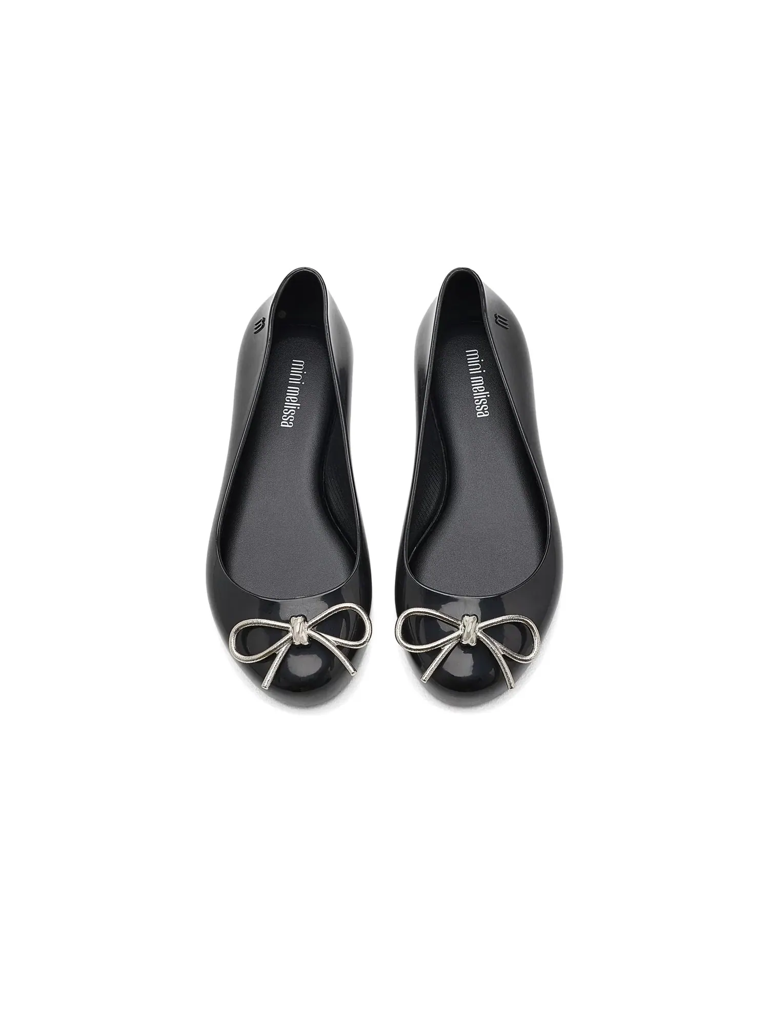 Балетки Sweet Love Chrome (для маленьких и больших детей) Mini Melissa — изображение 2 из 4, черный