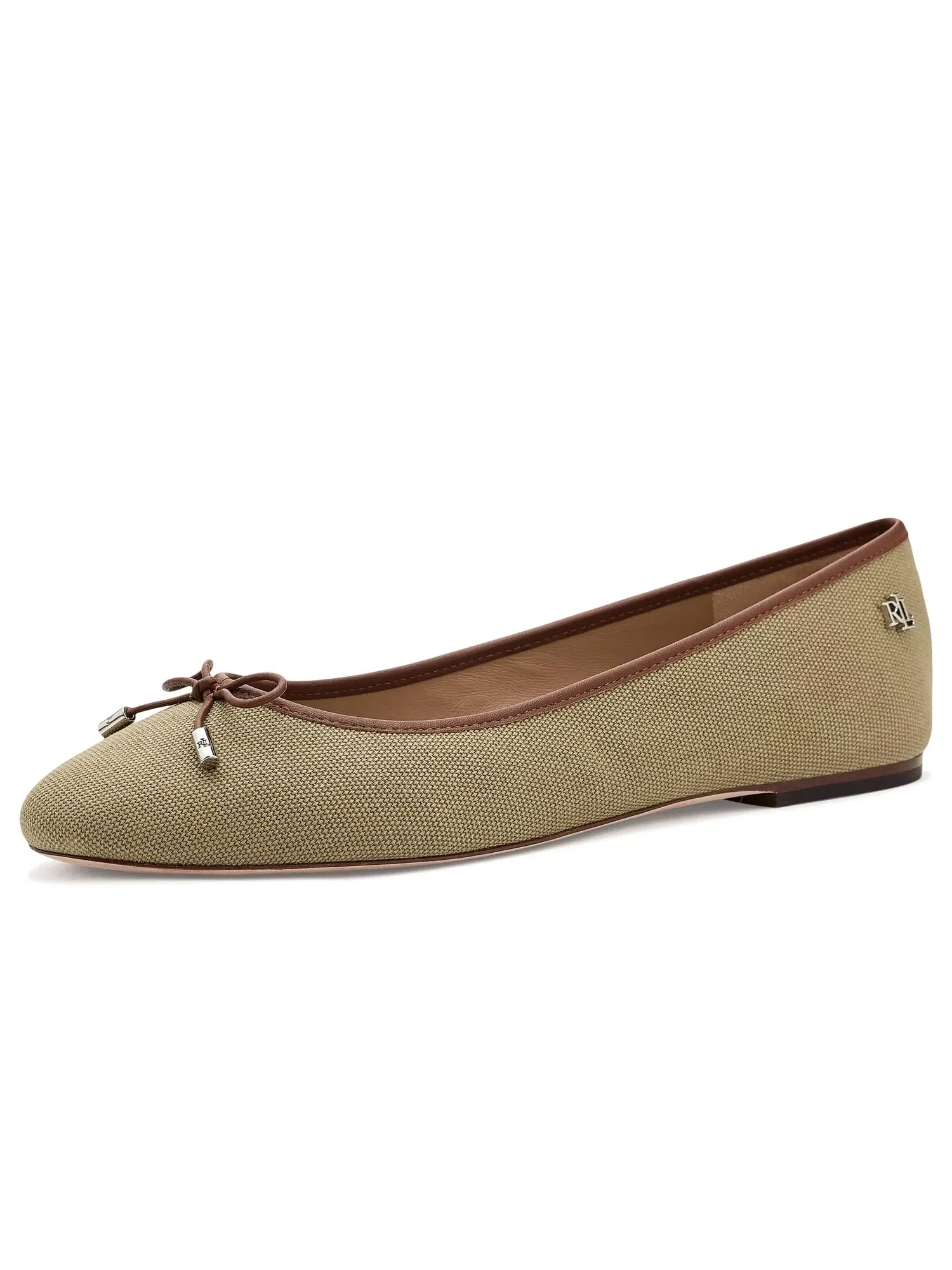 Балетки Jayna Washed Canvas Lauren Ralph Lauren — изображение 1 из 4, светлый/бежевый