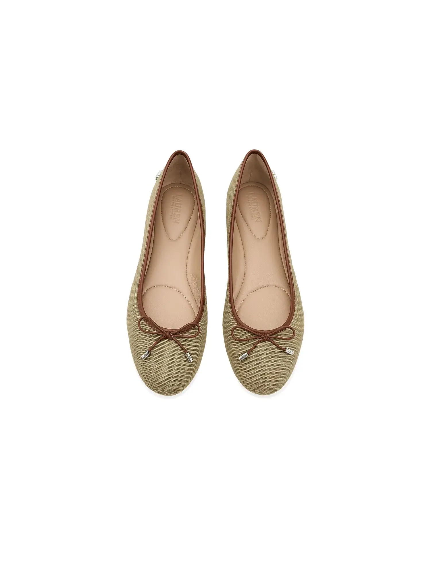 Балетки Jayna Washed Canvas Lauren Ralph Lauren — изображение 2 из 4, светлый/бежевый