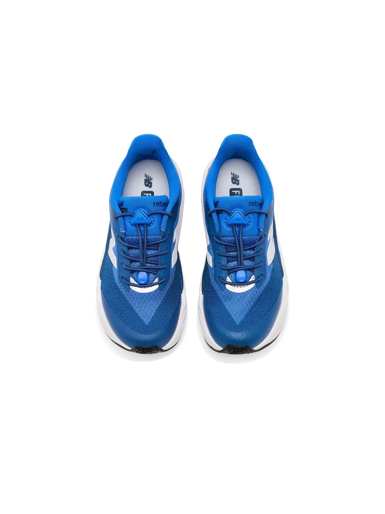 Кроссовки FuelCell Rebel Bungee Lace w/Toggle (для маленьких детей) New Balance Kids — изображение 2 из 4, синий/синий