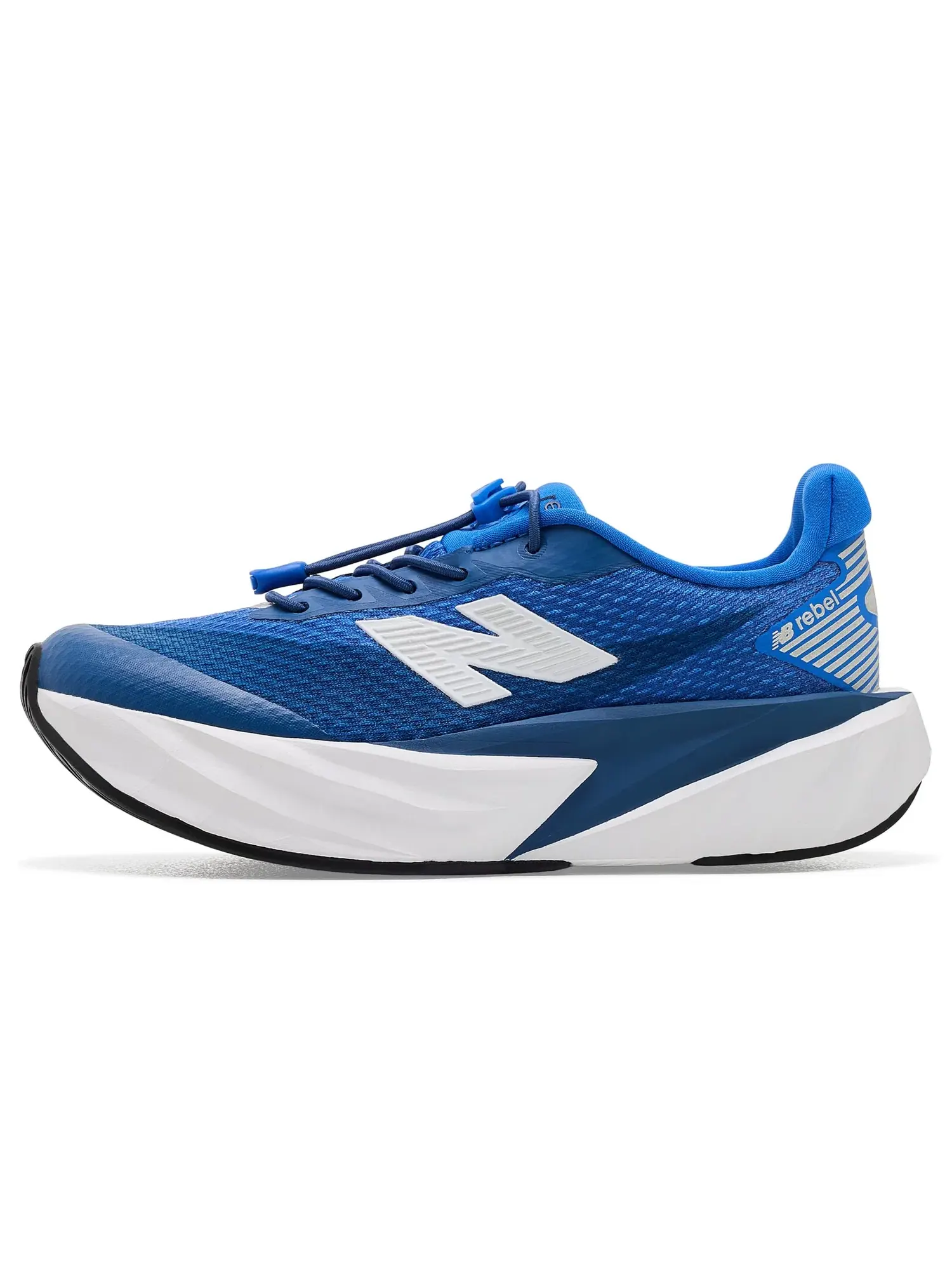 Кроссовки FuelCell Rebel Bungee Lace w/Toggle (для маленьких детей) New Balance Kids — изображение 4 из 4, синий/синий