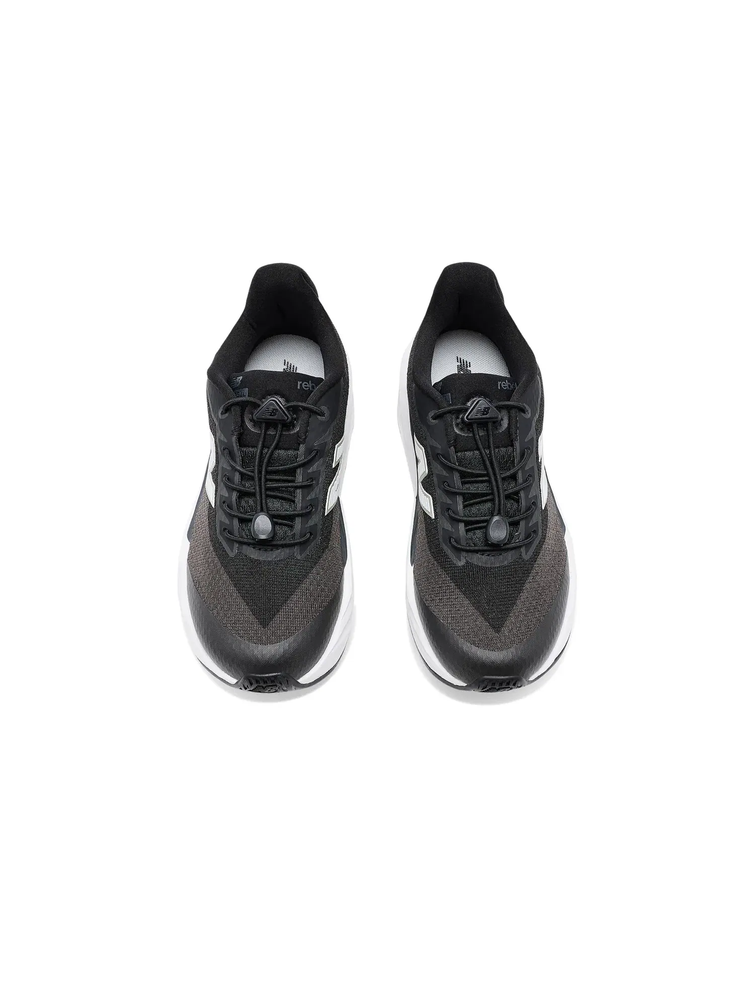 Кроссовки FuelCell Rebel Bungee Lace w/Toggle (для маленьких детей) New Balance Kids — изображение 2 из 4, черный/белый