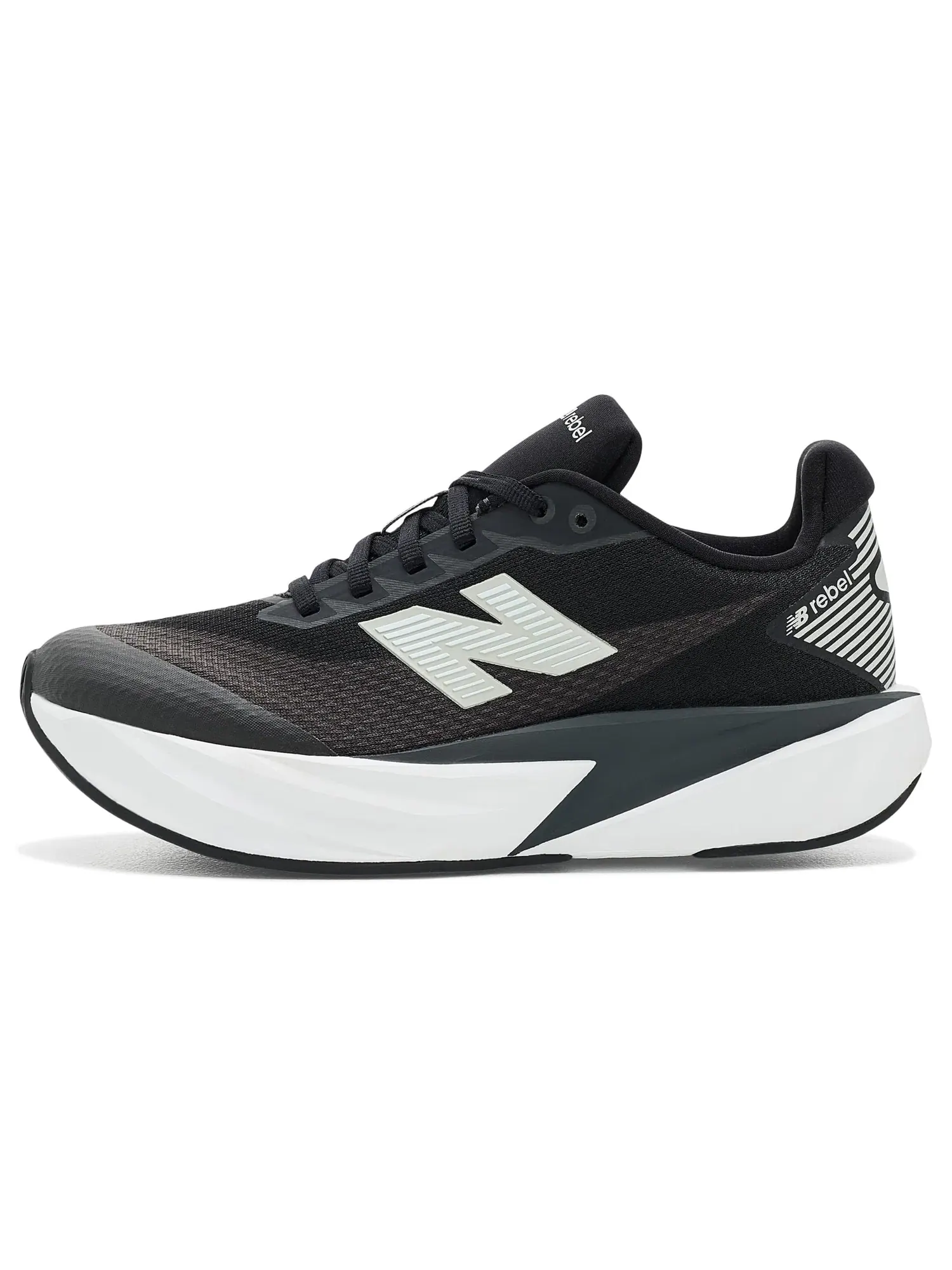 Кроссовки FuelCell Rebel Lace (для детей постарше) New Balance Kids — изображение 4 из 4, черный/белый