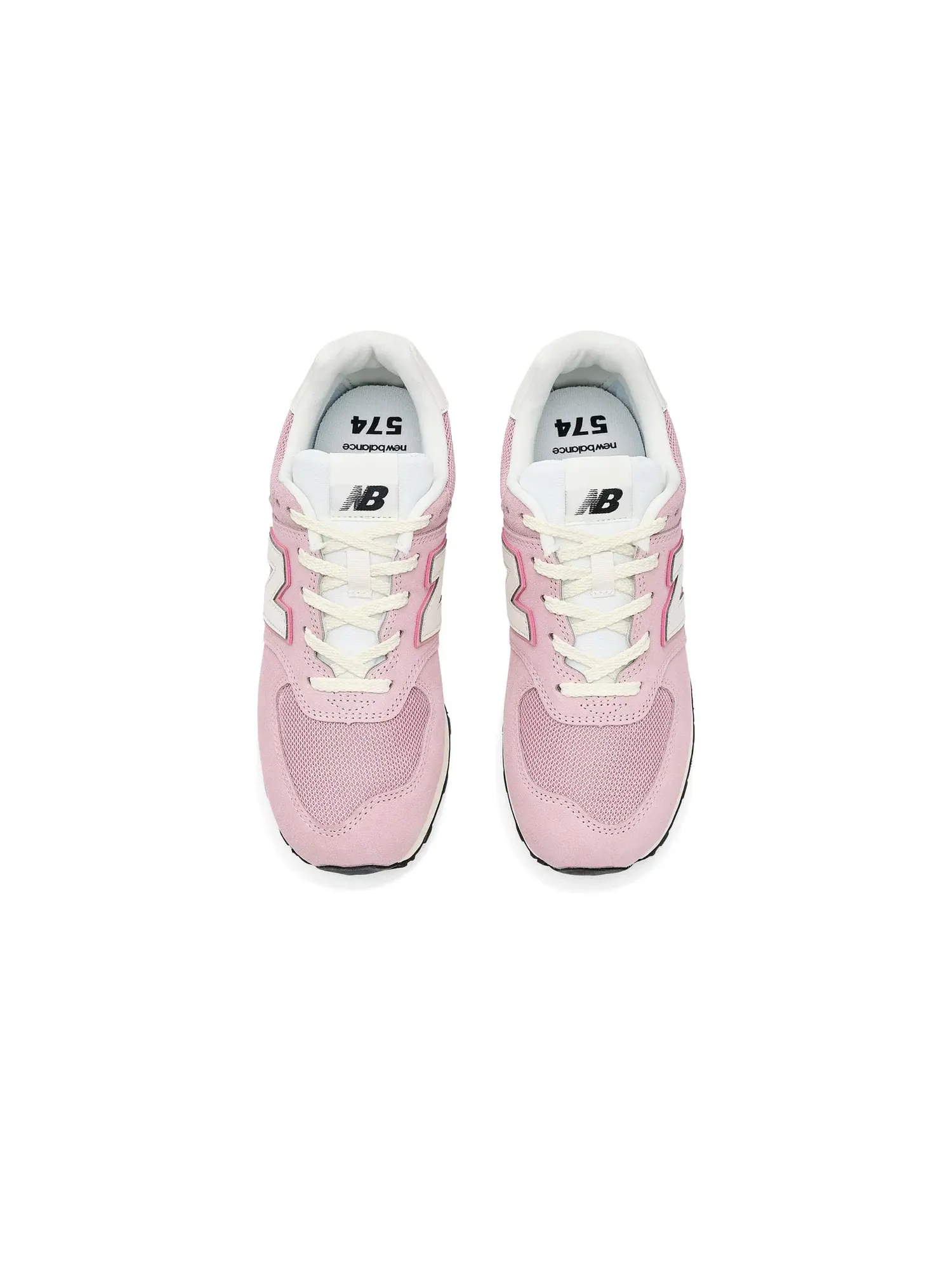 Кроссовки 574 Lace (для больших детей) New Balance Kids — изображение 2 из 4, розовый