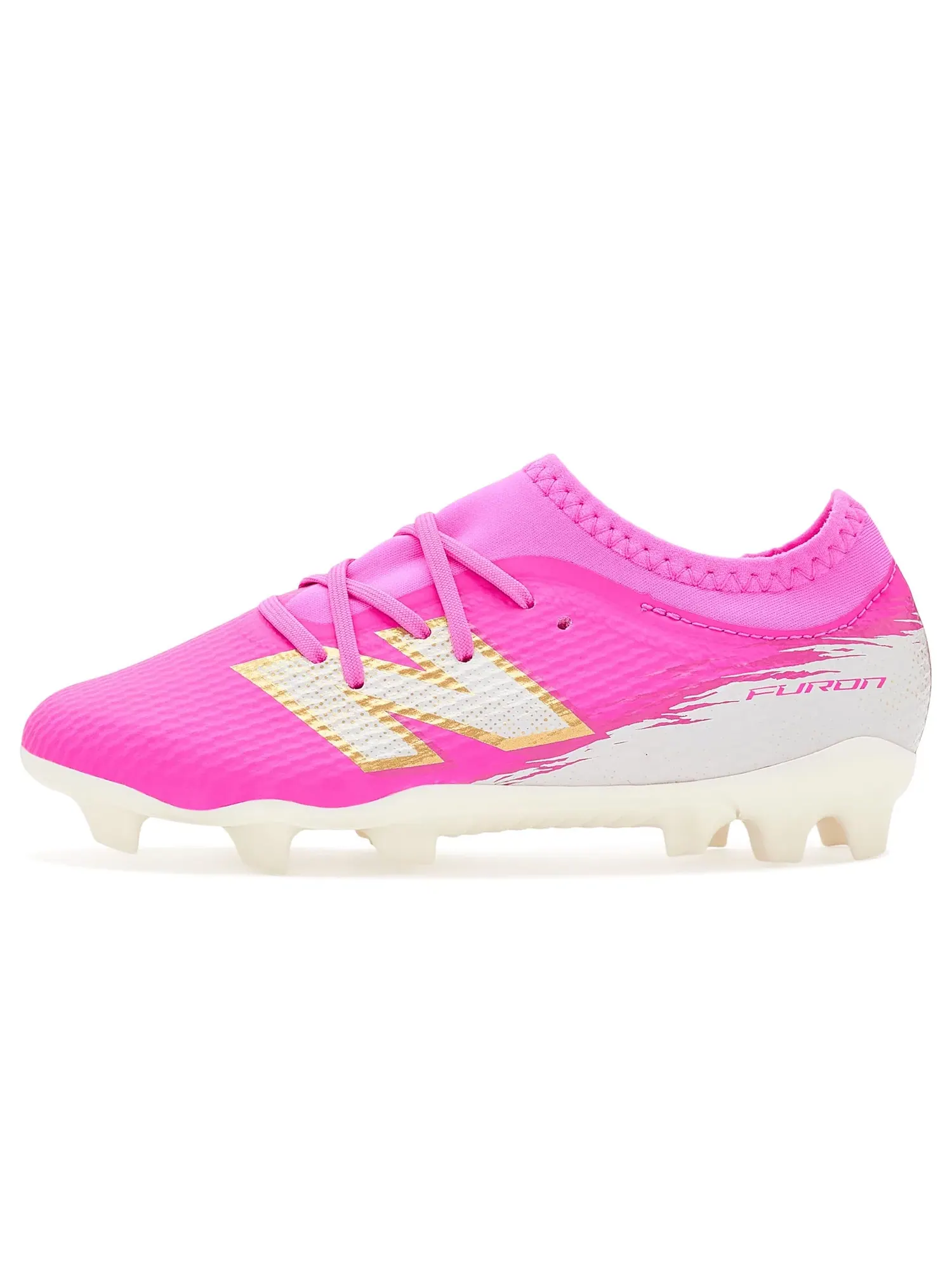 Бутсы Furon Team Junior FG V8 (для младенцев, малышей и маленьких детей) New Balance Kids — изображение 4 из 4, розовый