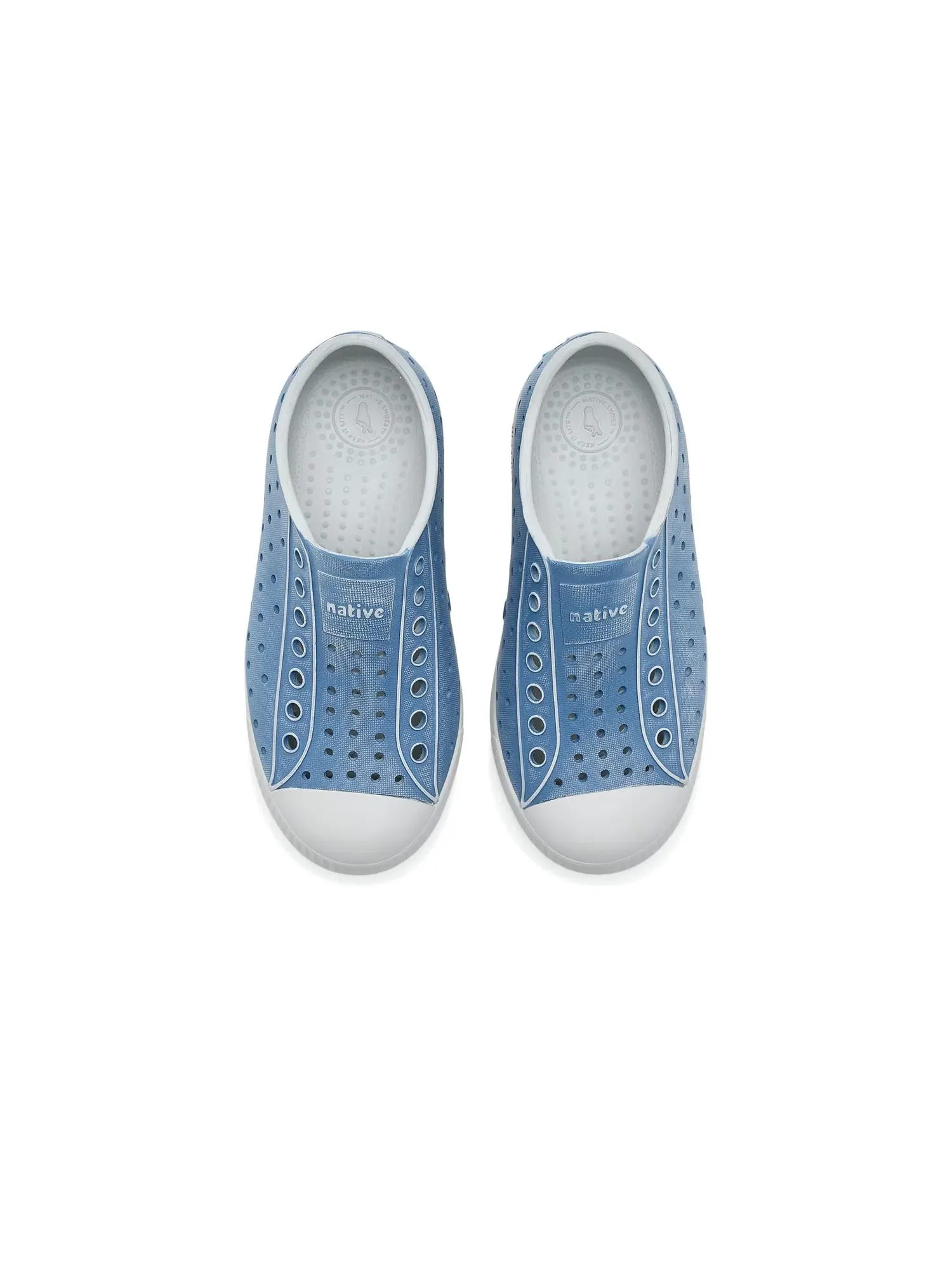 Кроссовки Jefferson Stonewash (для маленьких и больших детей) Native Shoes Kids — изображение 2 из 4, синий/синий