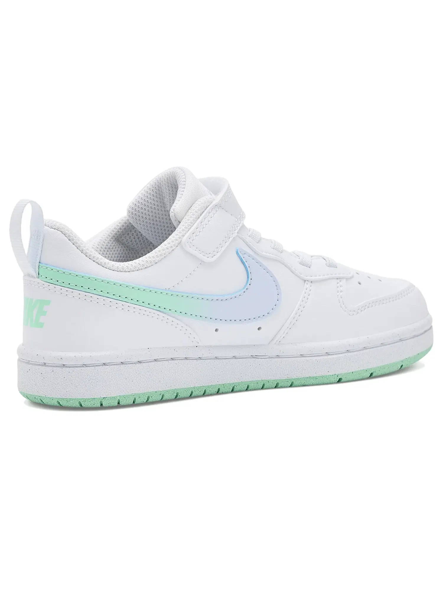 Кроссовки Court Borough Low Fade (для маленьких детей) Nike Kids — изображение 3 из 4, белый/зеленый/серый