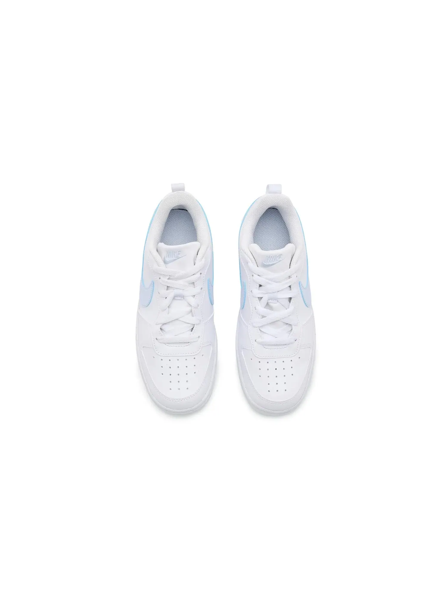 Кроссовки Court Borough Low Fade (для больших детей) Nike Kids — изображение 2 из 4, белый/зеленый/серый