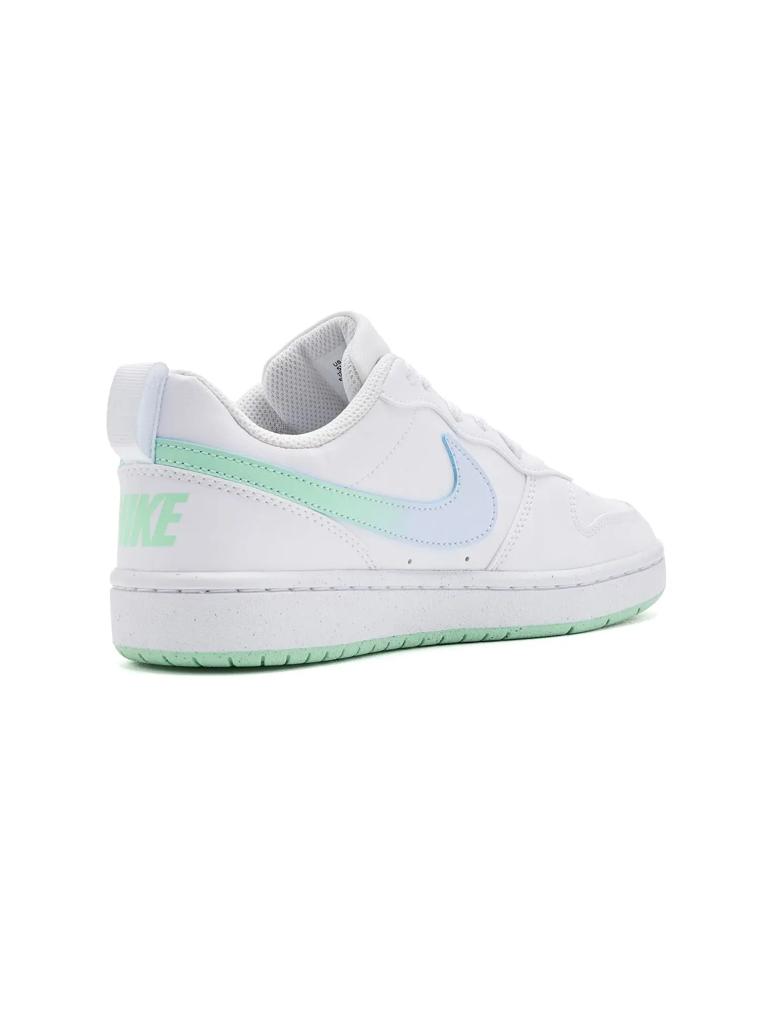 Кроссовки Court Borough Low Fade (для больших детей) Nike Kids — изображение 3 из 4, белый/зеленый/серый