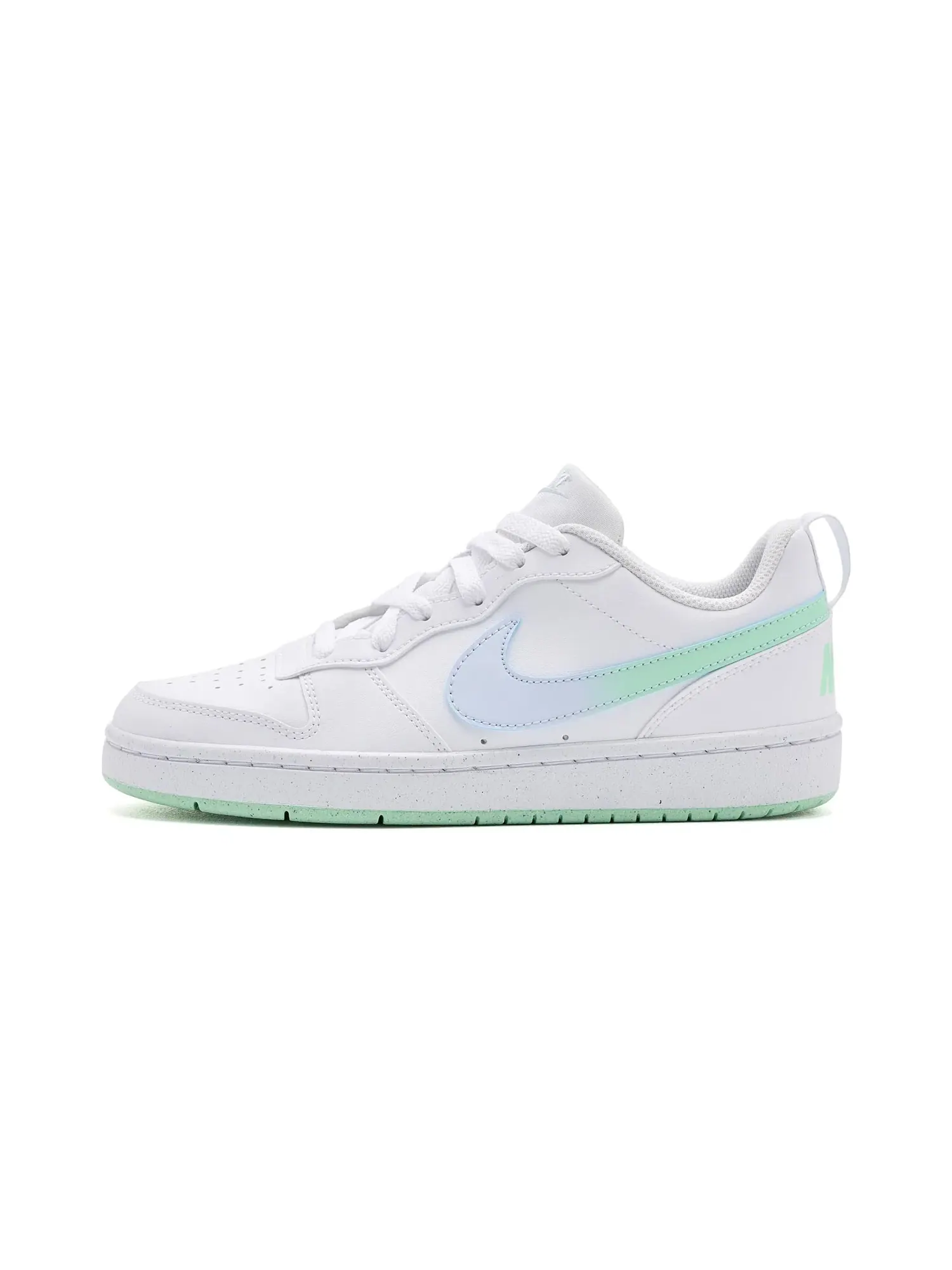 Кроссовки Court Borough Low Fade (для больших детей) Nike Kids — изображение 4 из 4, белый/зеленый/серый