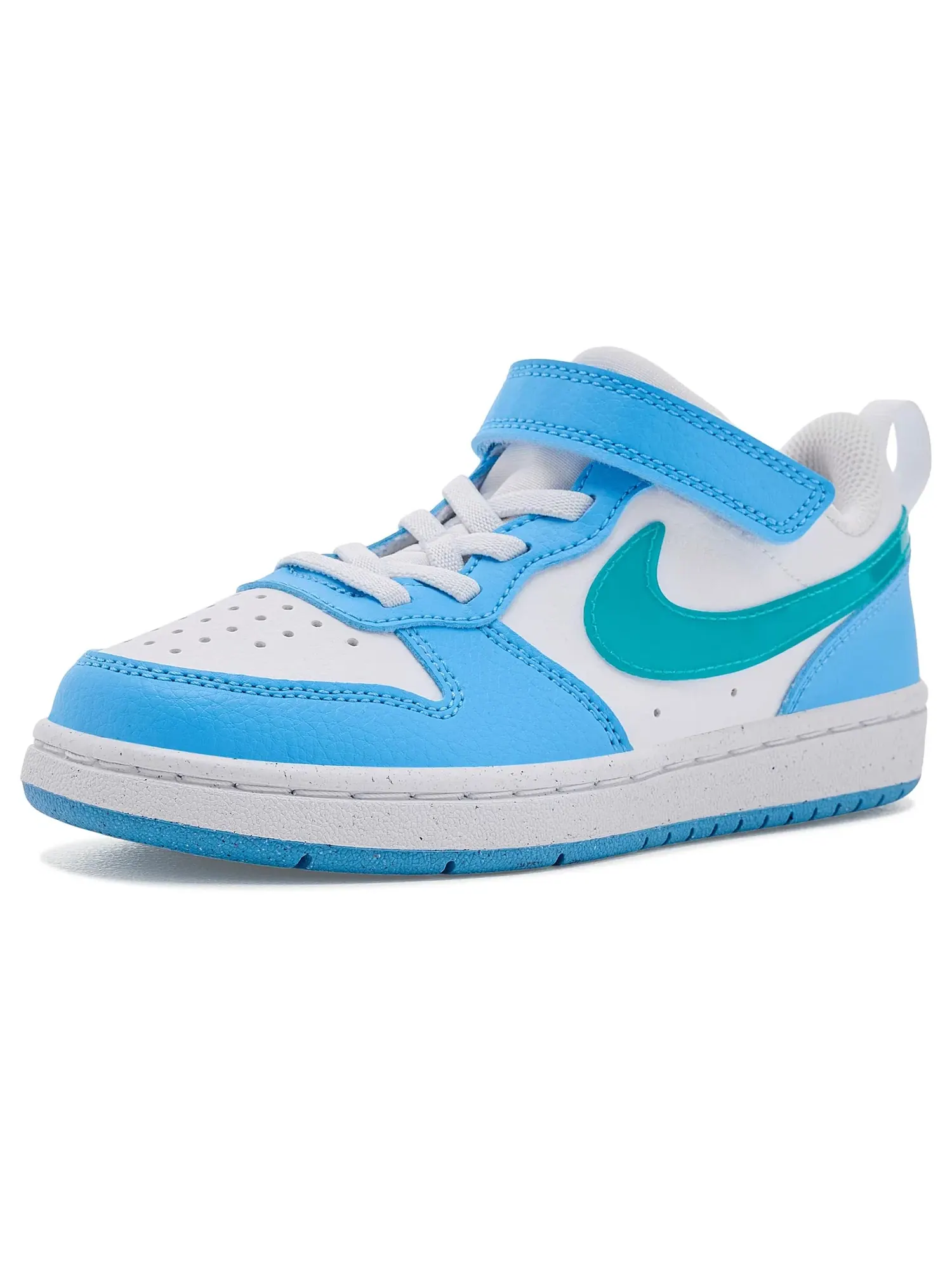 Кроссовки Court Borough Low (для маленьких детей) Nike Kids — изображение 1 из 4, белый//синий