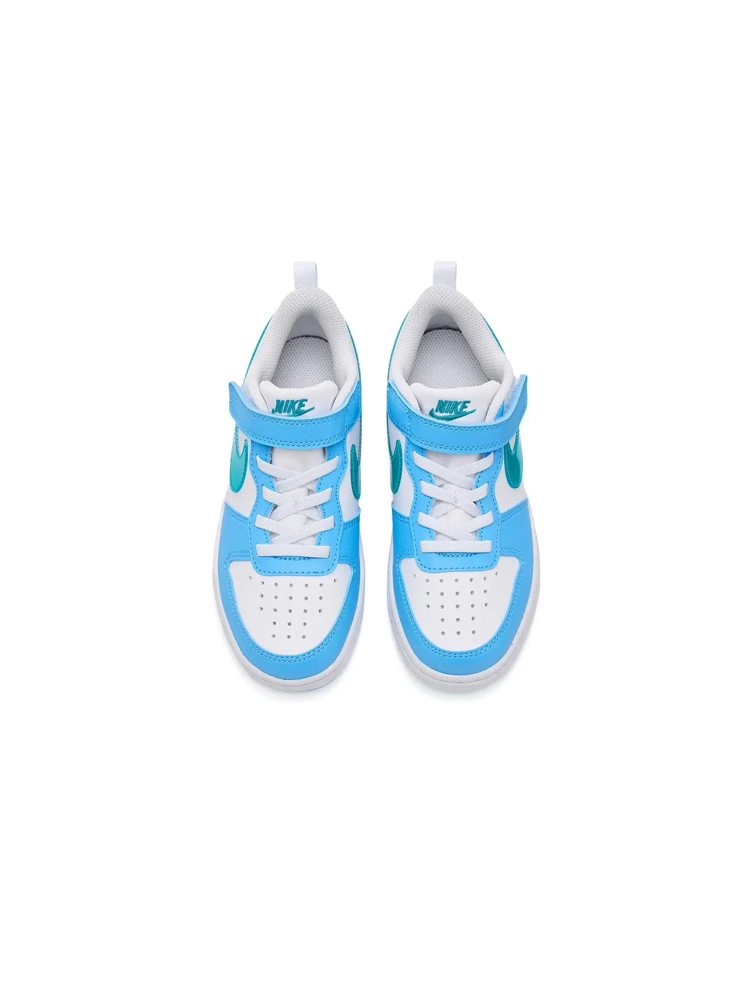 Кроссовки Court Borough Low (для маленьких детей) Nike Kids — изображение 2 из 4, белый//синий
