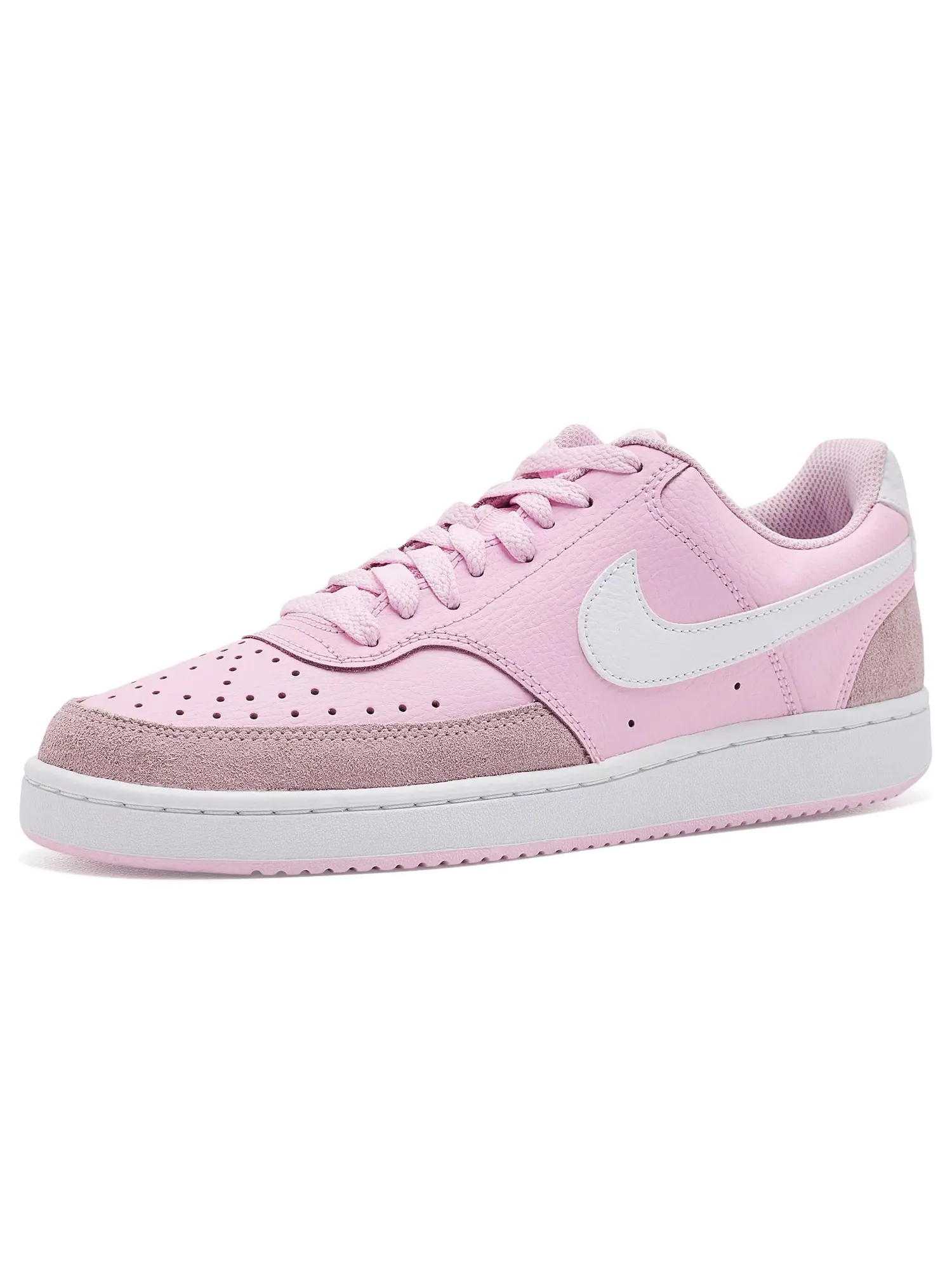 Кроссовки Court Vision Low Suede Nike — изображение 1 из 4, розовый/белый