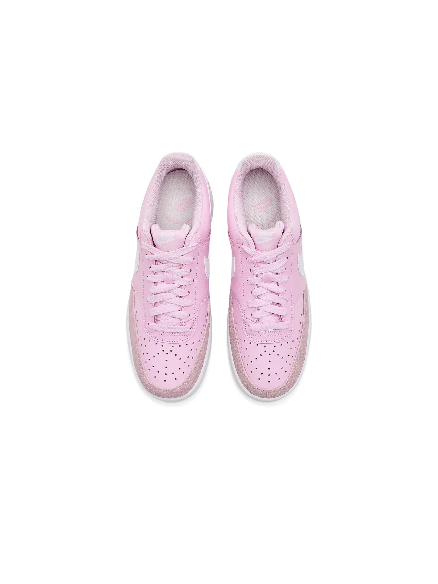 Кроссовки Court Vision Low Suede Nike — изображение 2 из 4, розовый/белый