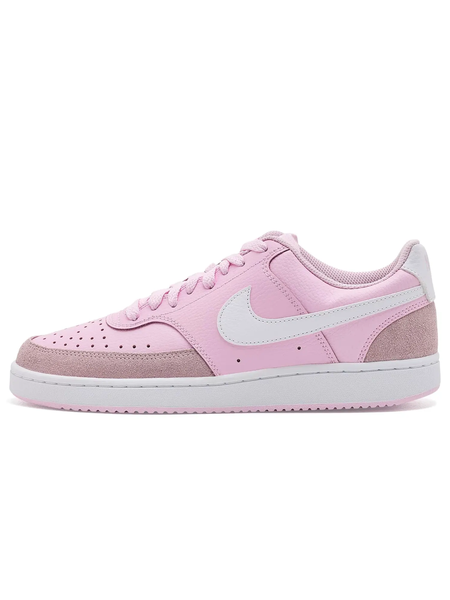Кроссовки Court Vision Low Suede Nike — изображение 4 из 4, розовый/белый
