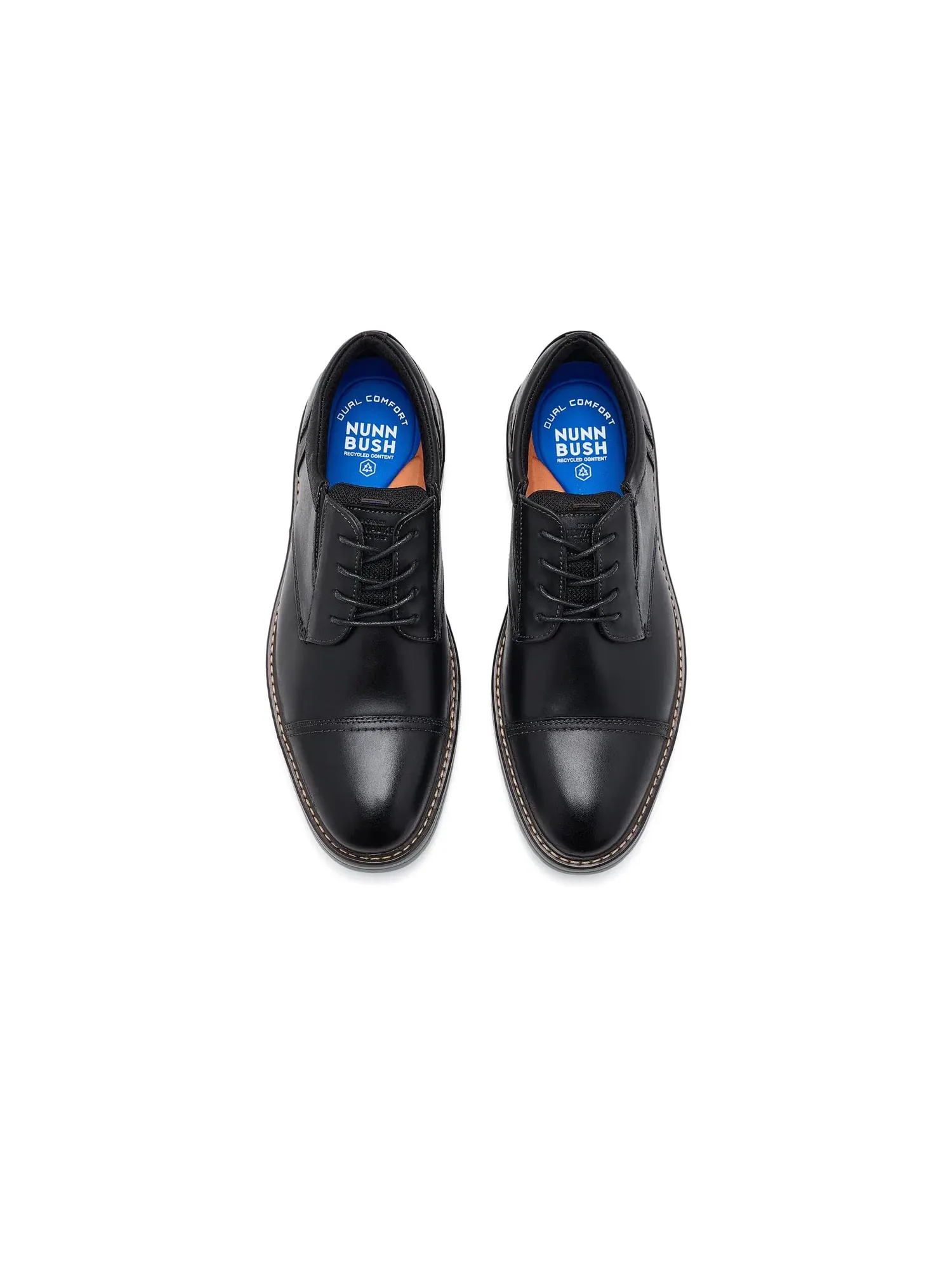 Легкие и удобные оксфорды с закрытым носком на все случаи Griff Cap Toe Oxford Nunn Bush — изображение 2 из 4, черный