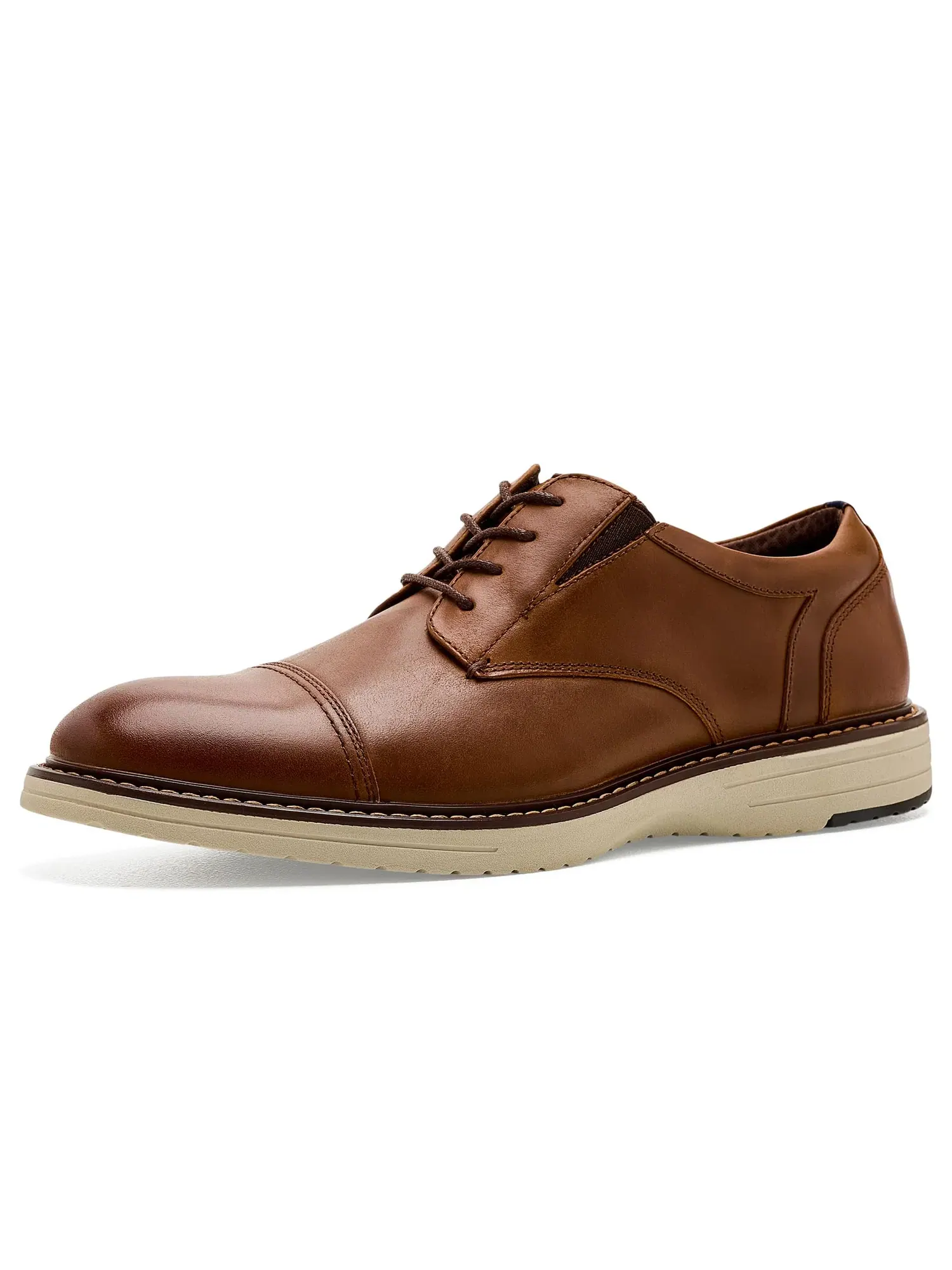 Легкие и удобные оксфорды с закрытым носком на все случаи Griff Cap Toe Oxford Nunn Bush — изображение 1 из 4, коричневый