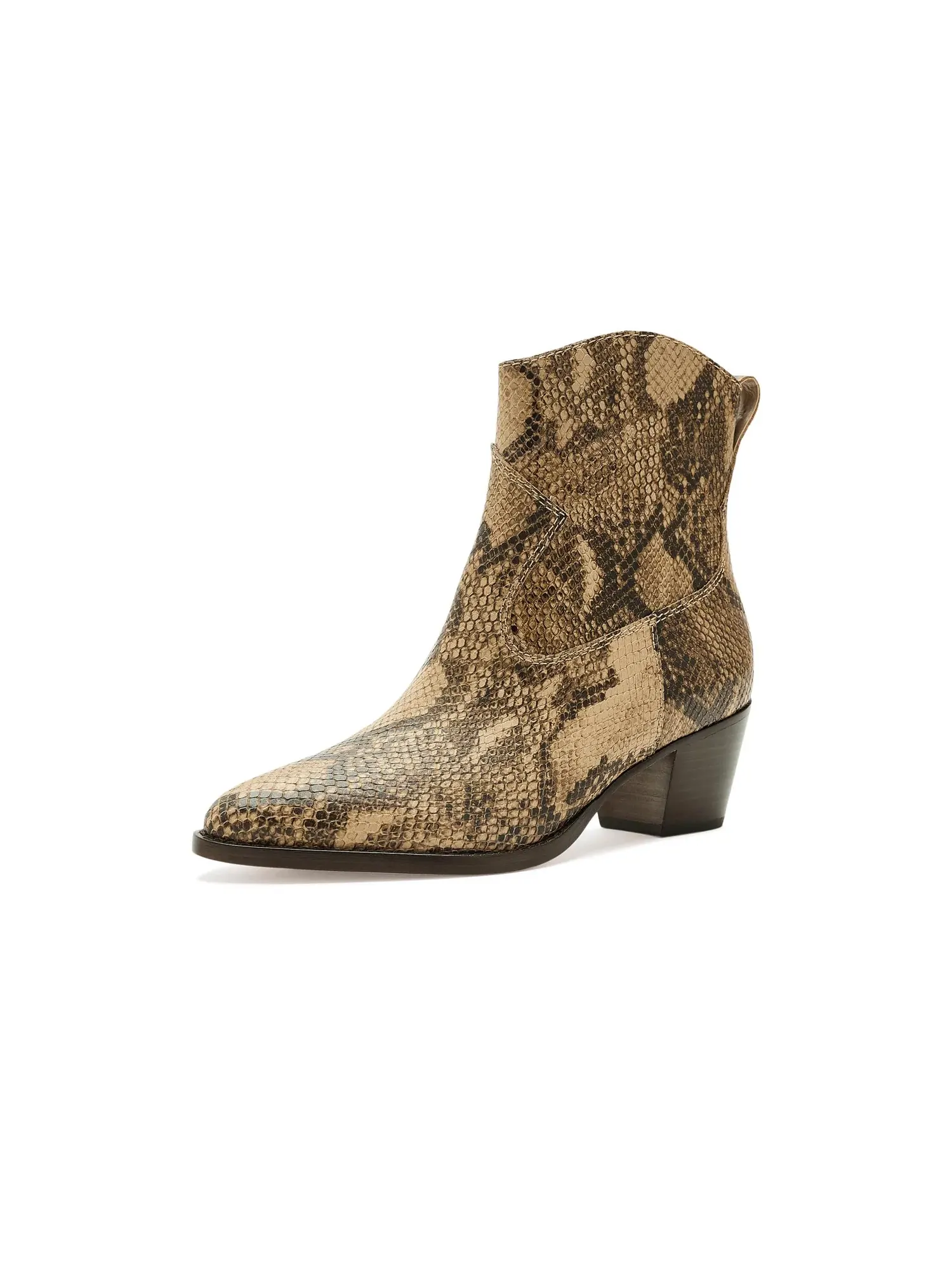 Ботинки Harpher Python-Embossed Leather Booties Lauren Ralph Lauren — изображение 1 из 4, бежевый мульти