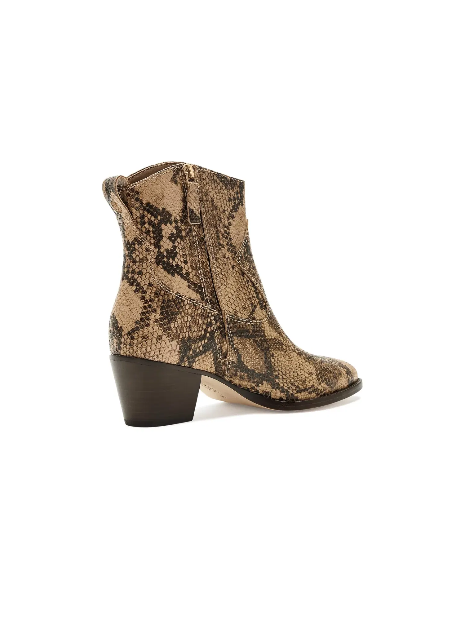 Ботинки Harpher Python-Embossed Leather Booties Lauren Ralph Lauren — изображение 3 из 4, бежевый мульти