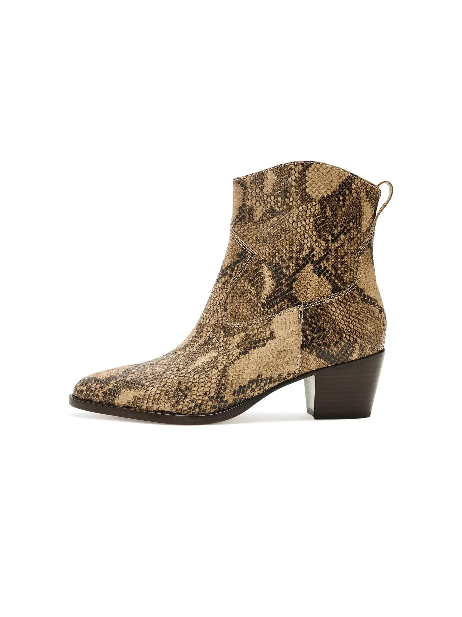 Ботинки Harpher Python-Embossed Leather Booties Lauren Ralph Lauren — изображение 4 из 4, бежевый мульти