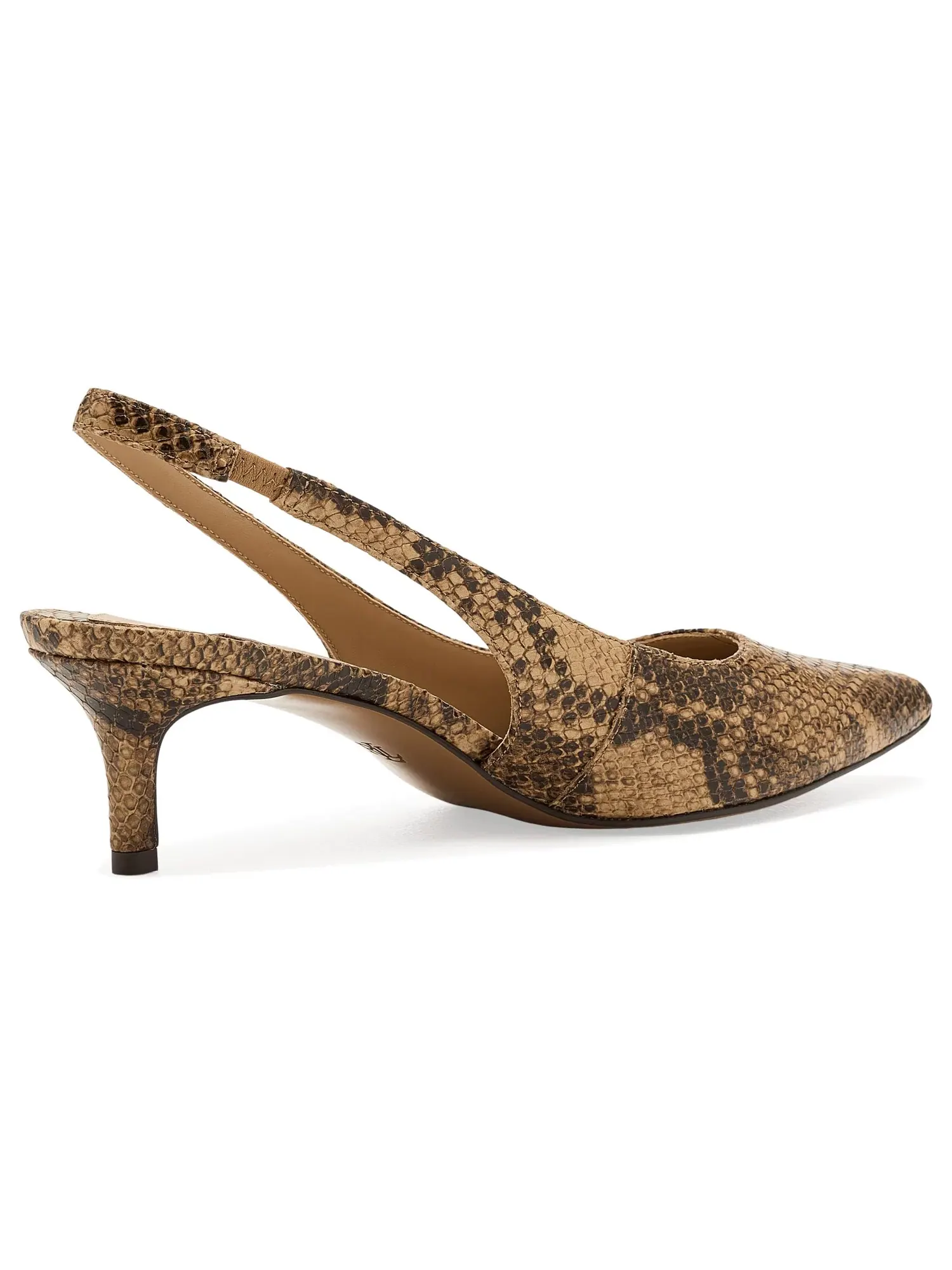 Туфли-слингбэки Lolah II Python-Embossed Slingback Pumps Lauren Ralph Lauren — изображение 3 из 4, бежевый мульти