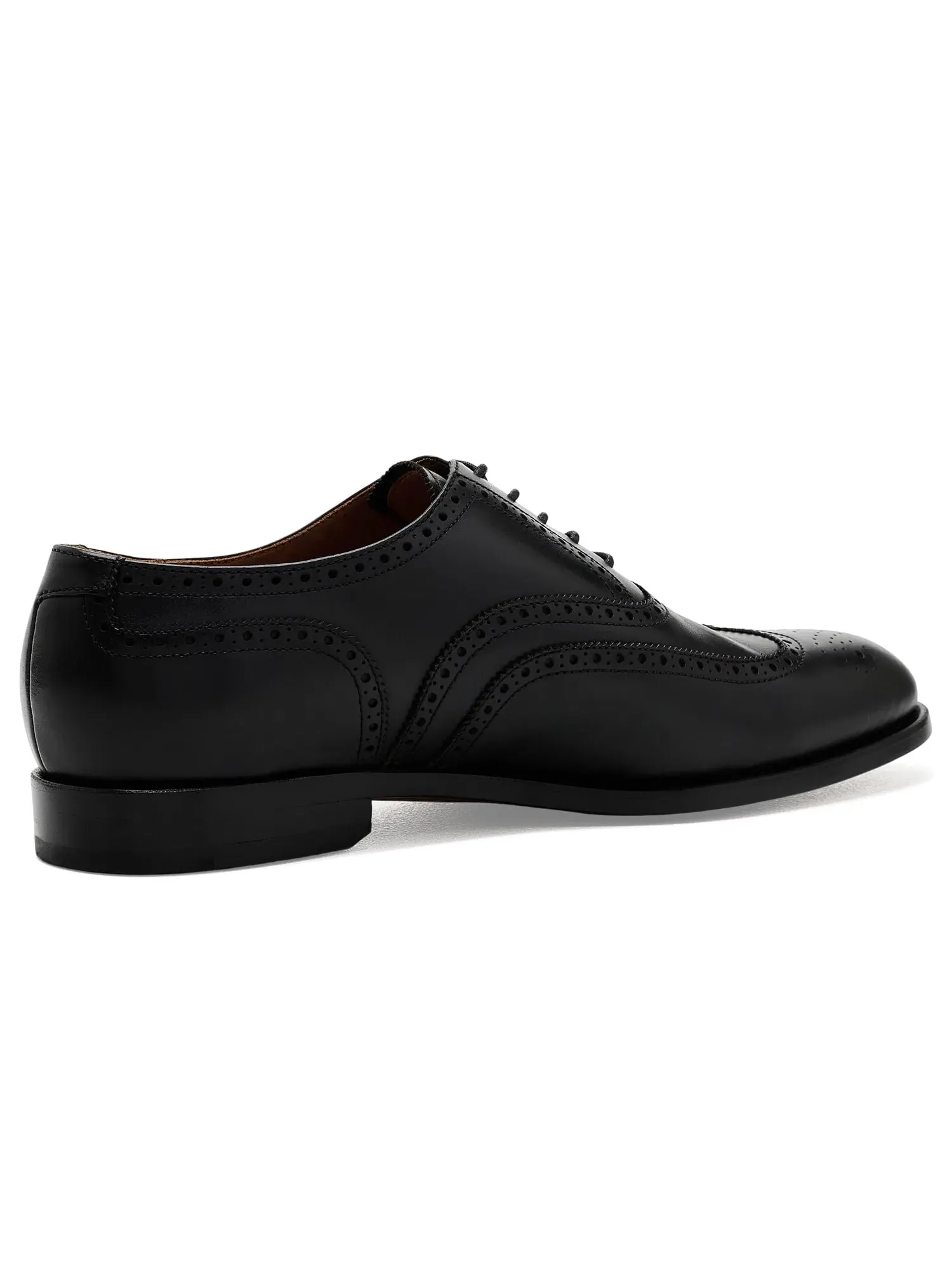 Оксфорды с перфорацией Owen Wing Tip Dress Shoes Polo Ralph Lauren — изображение 3 из 4, черный