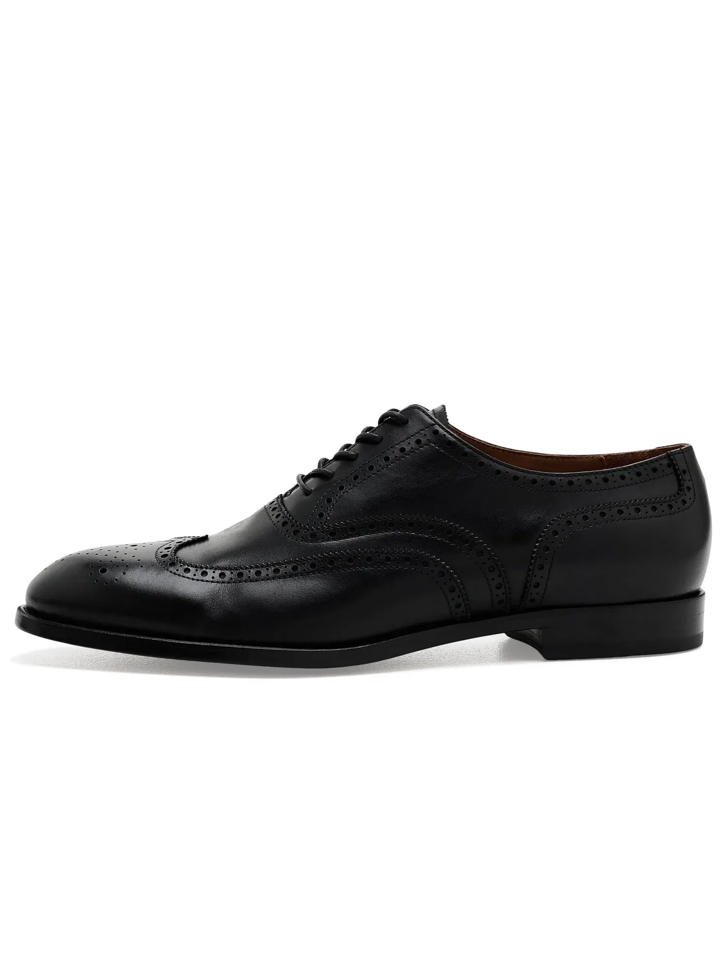 Оксфорды с перфорацией Owen Wing Tip Dress Shoes Polo Ralph Lauren — изображение 4 из 4, черный