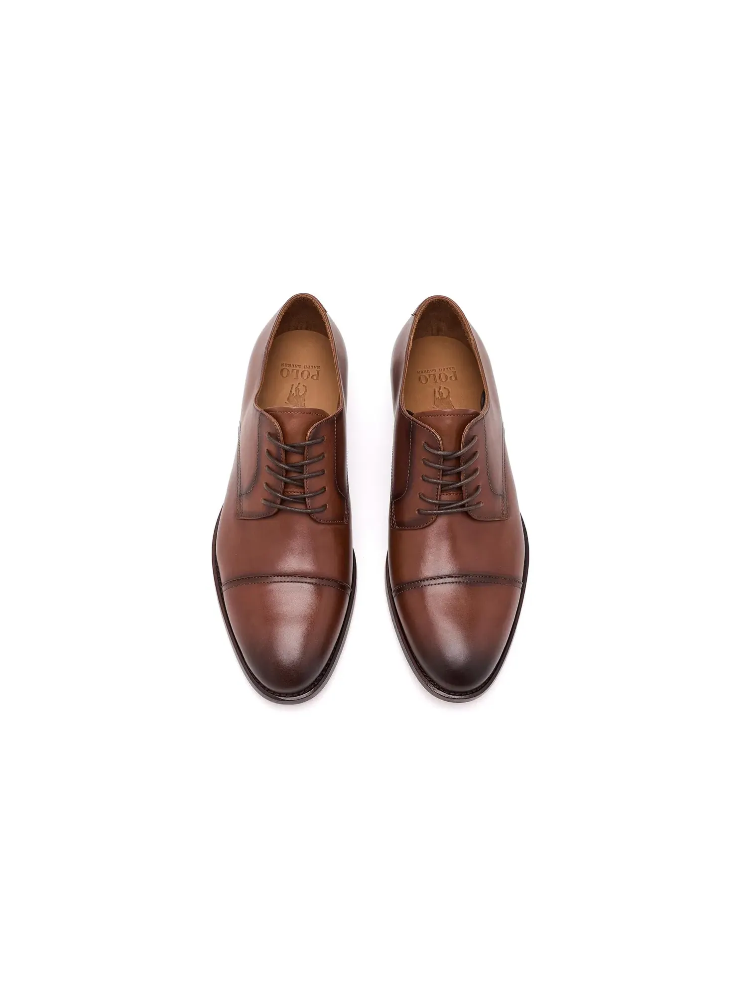 Оксфорды Owen Captoe Dress Shoes Derby Polo Ralph Lauren — изображение 2 из 4, бежевый