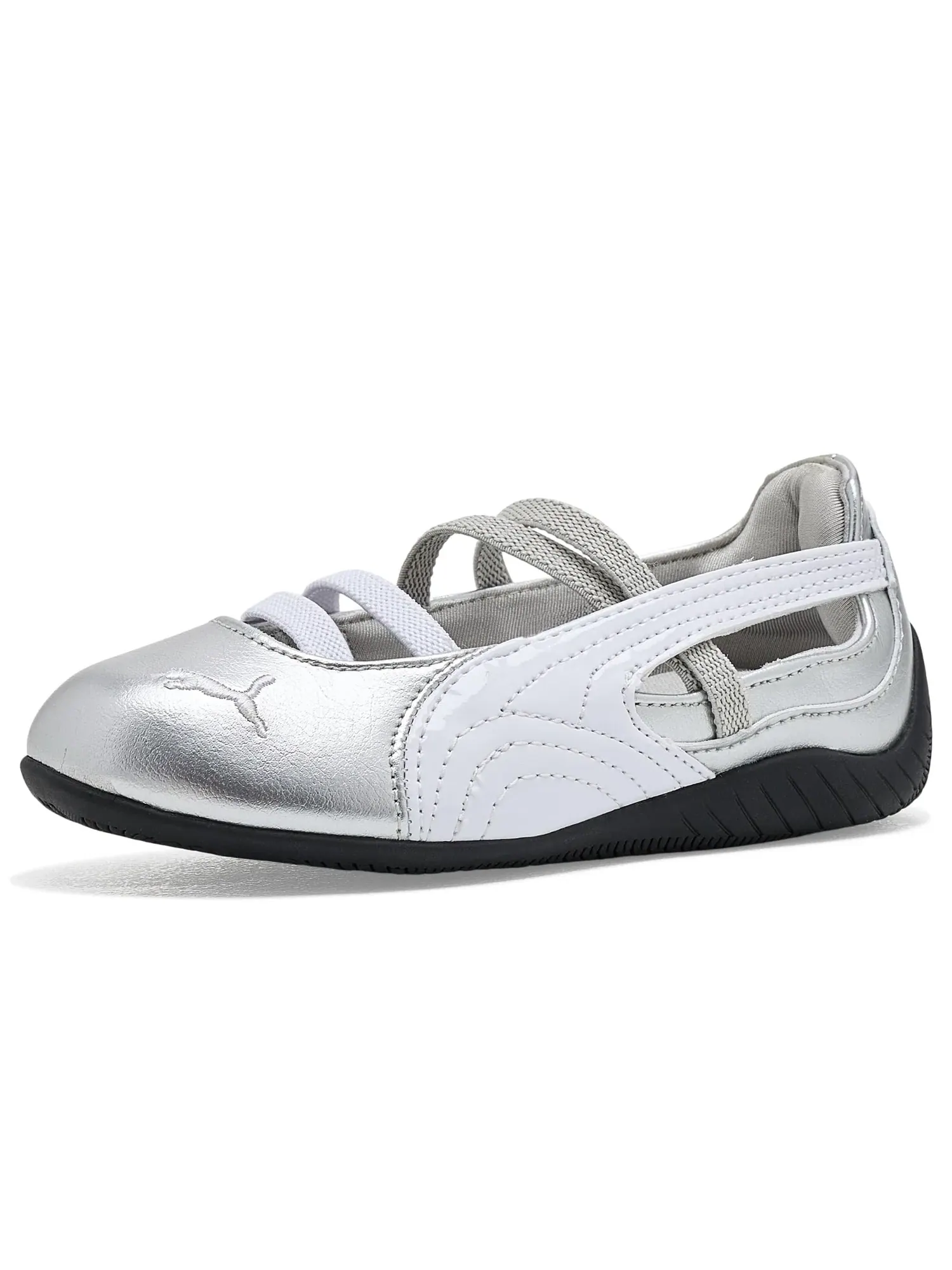 Балетки Speedcat Ballet Metallic Shoes (для маленьких детей) Puma Kids — белый
