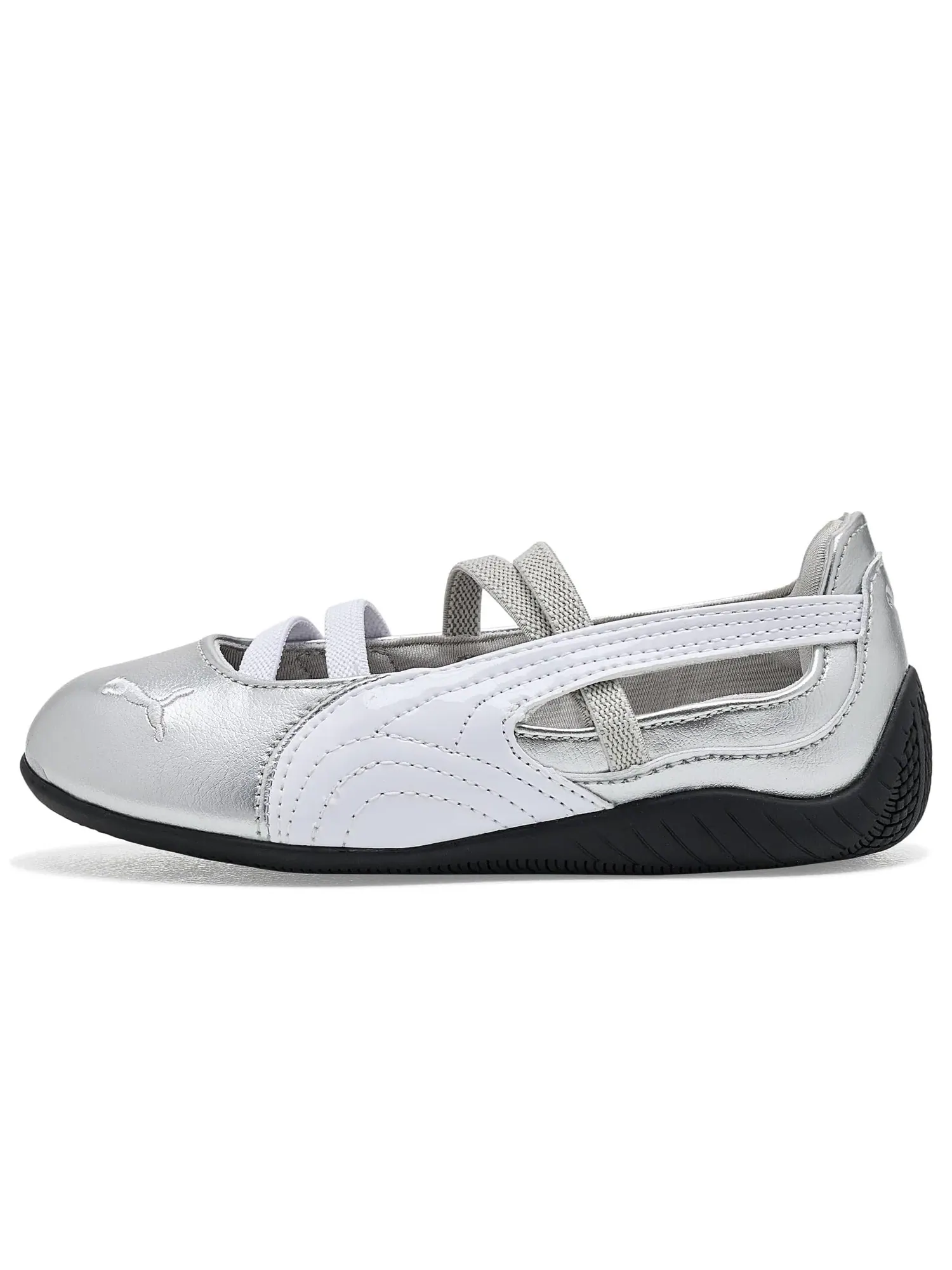 Балетки Speedcat Ballet Metallic Shoes (для маленьких детей) Puma Kids — изображение 4 из 4, серый/белый
