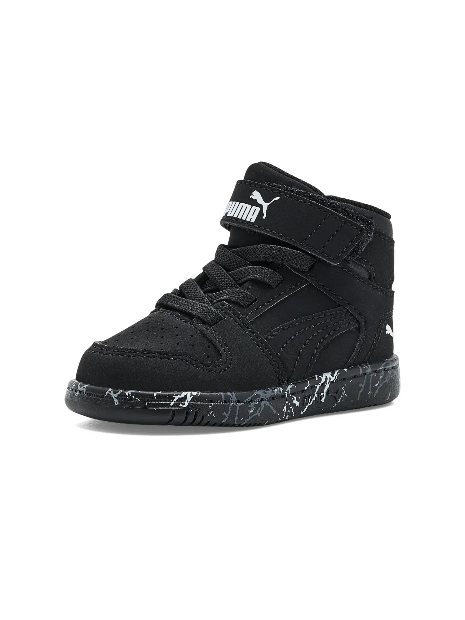Кроссовки Rebound Layup Mid на липучке (для малышей) Puma Kids — черный
