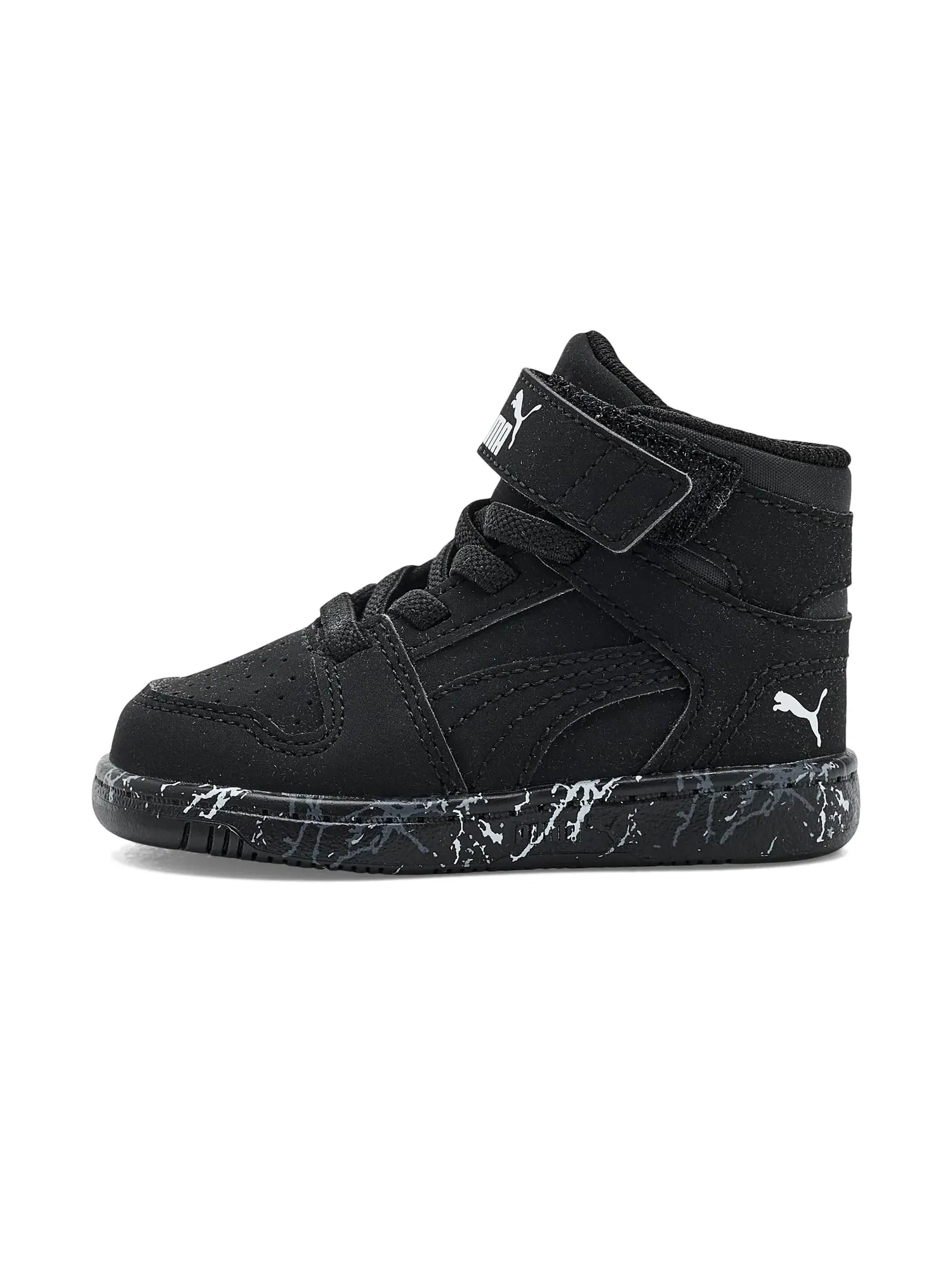 Кроссовки Rebound Layup Mid на липучке (для малышей) Puma Kids — изображение 4 из 4, черный/черный