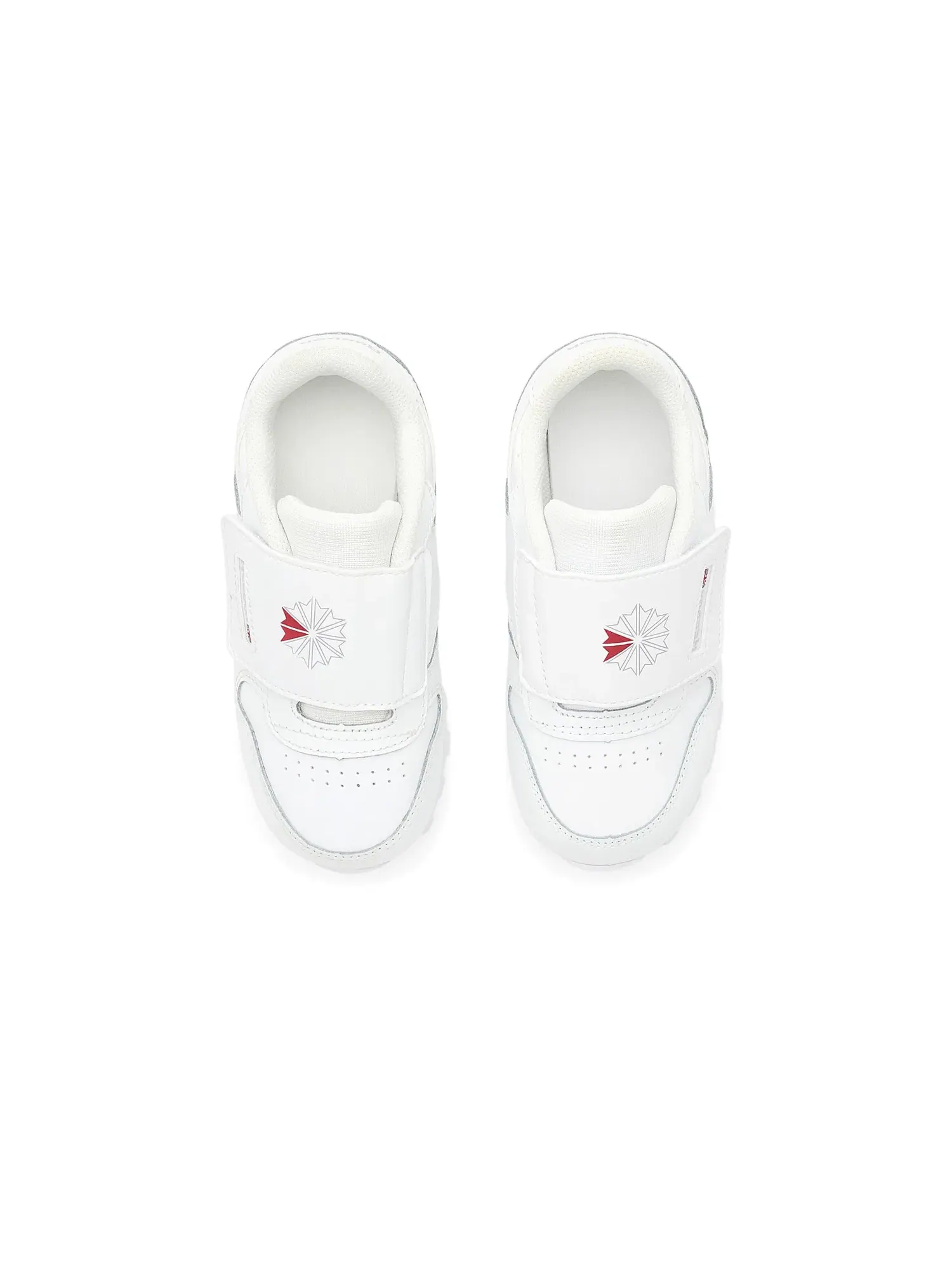 Кроссовки Classic Leather (для малышей) Reebok Kids — изображение 2 из 4, белый/серый