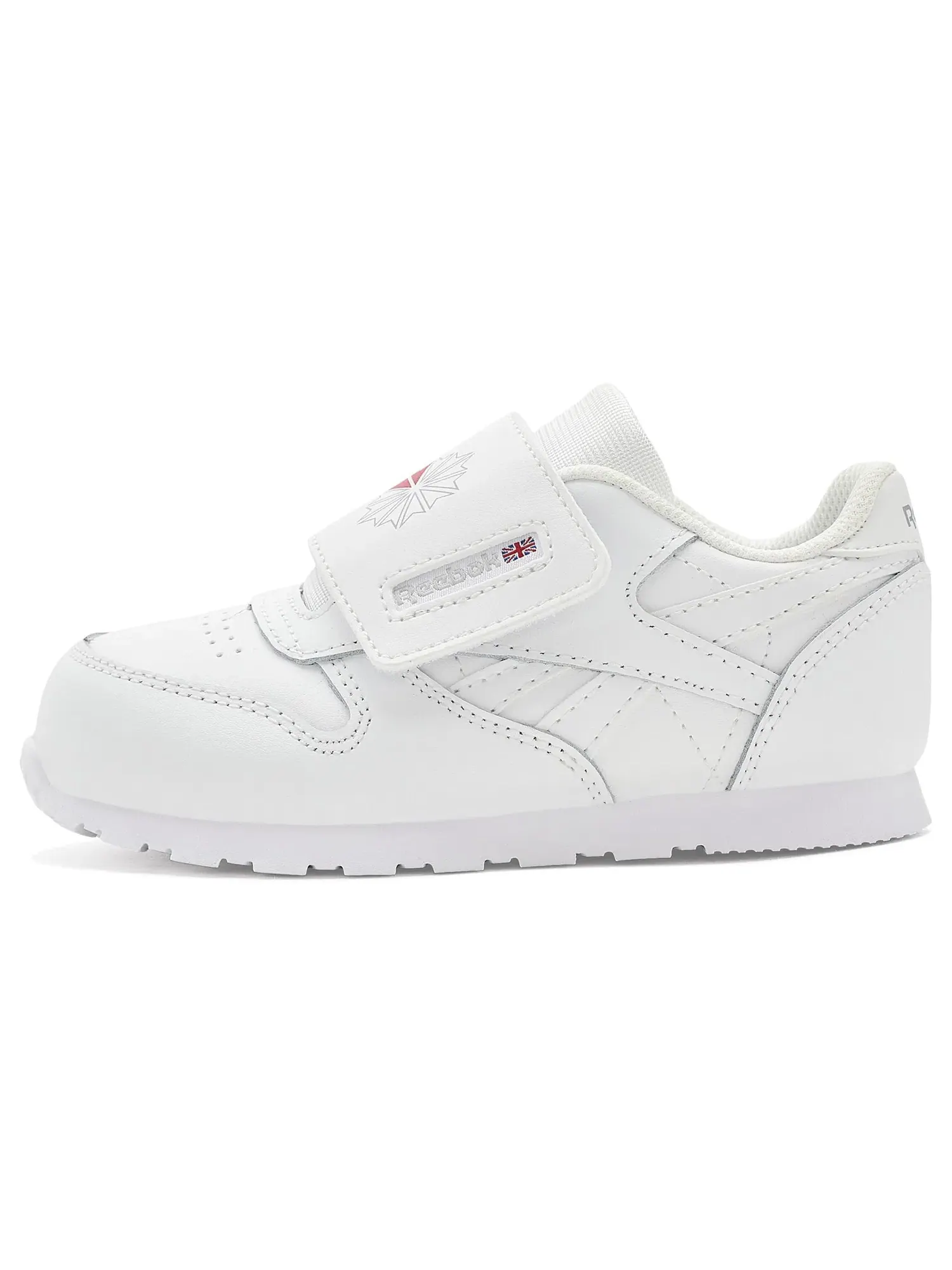 Кроссовки Classic Leather (для малышей) Reebok Kids — изображение 4 из 4, белый/серый