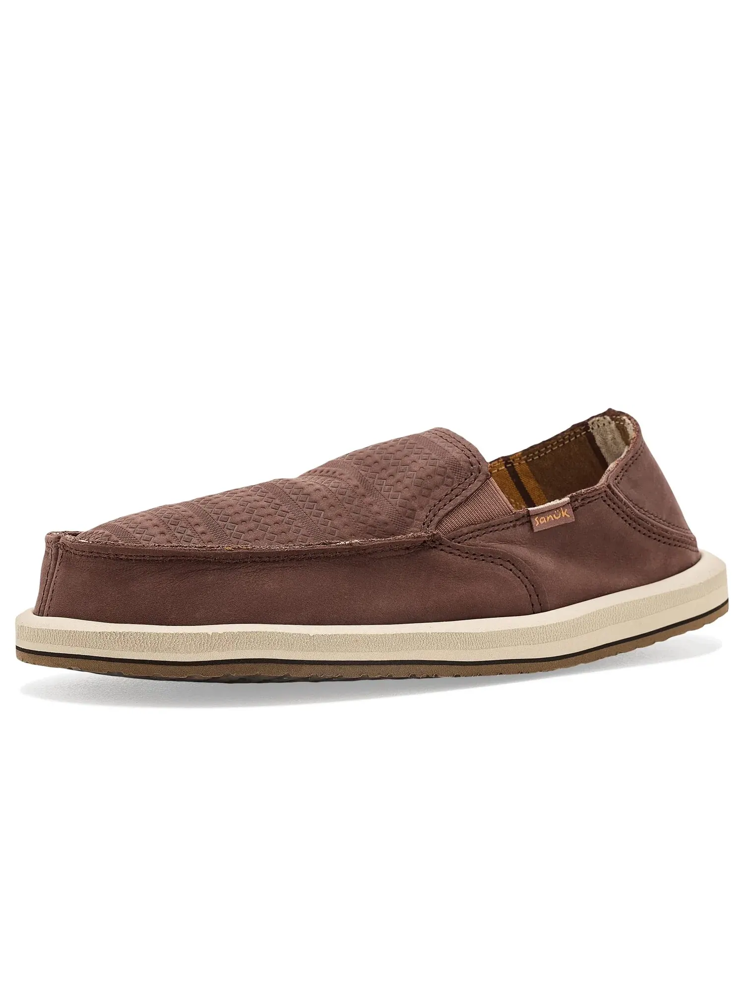 Кожаные лоферы Donny Novelty Leather Sanuk — изображение 1 из 4, гвоздичный