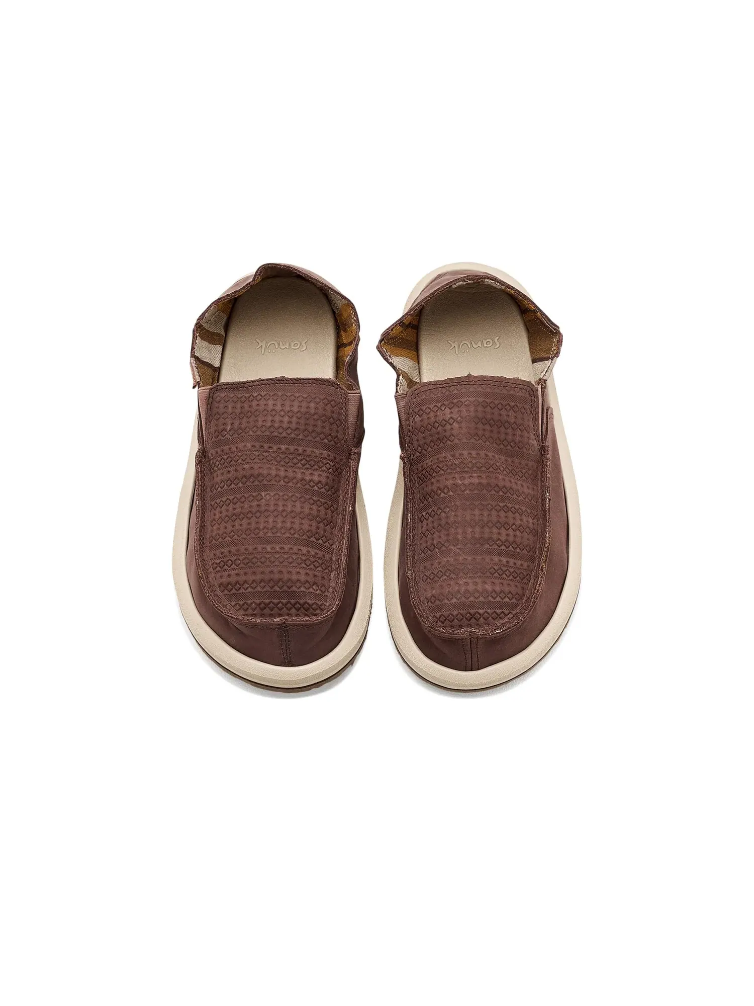 Кожаные лоферы Donny Novelty Leather Sanuk — изображение 2 из 4, гвоздичный