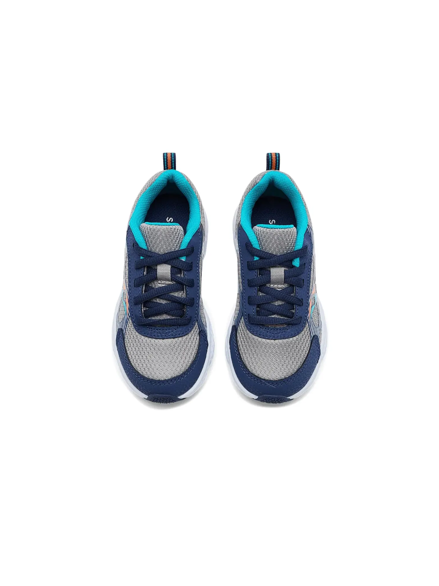 Кроссовки Wind XT (для маленьких и больших детей) Saucony Kids — изображение 2 из 4, серый/темно-синий