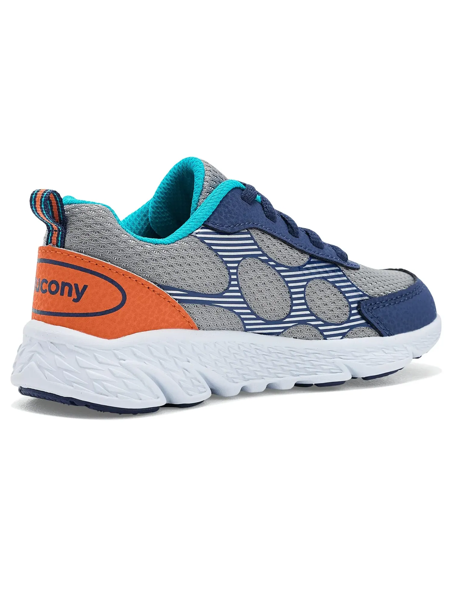 Кроссовки Wind XT (для маленьких и больших детей) Saucony Kids — изображение 3 из 4, серый/темно-синий