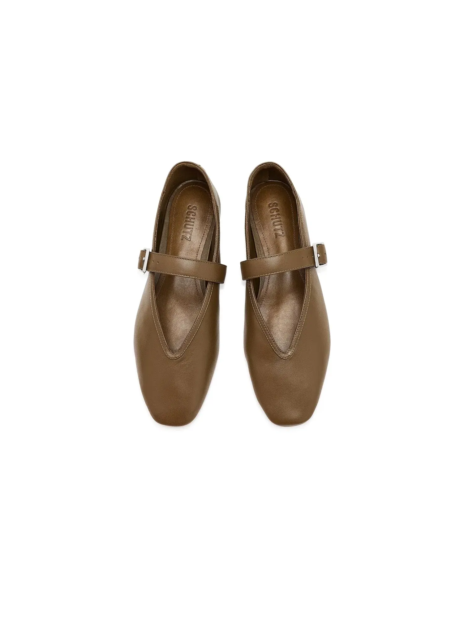 Балетки Vick Buckle Schutz — изображение 2 из 4, оливковый