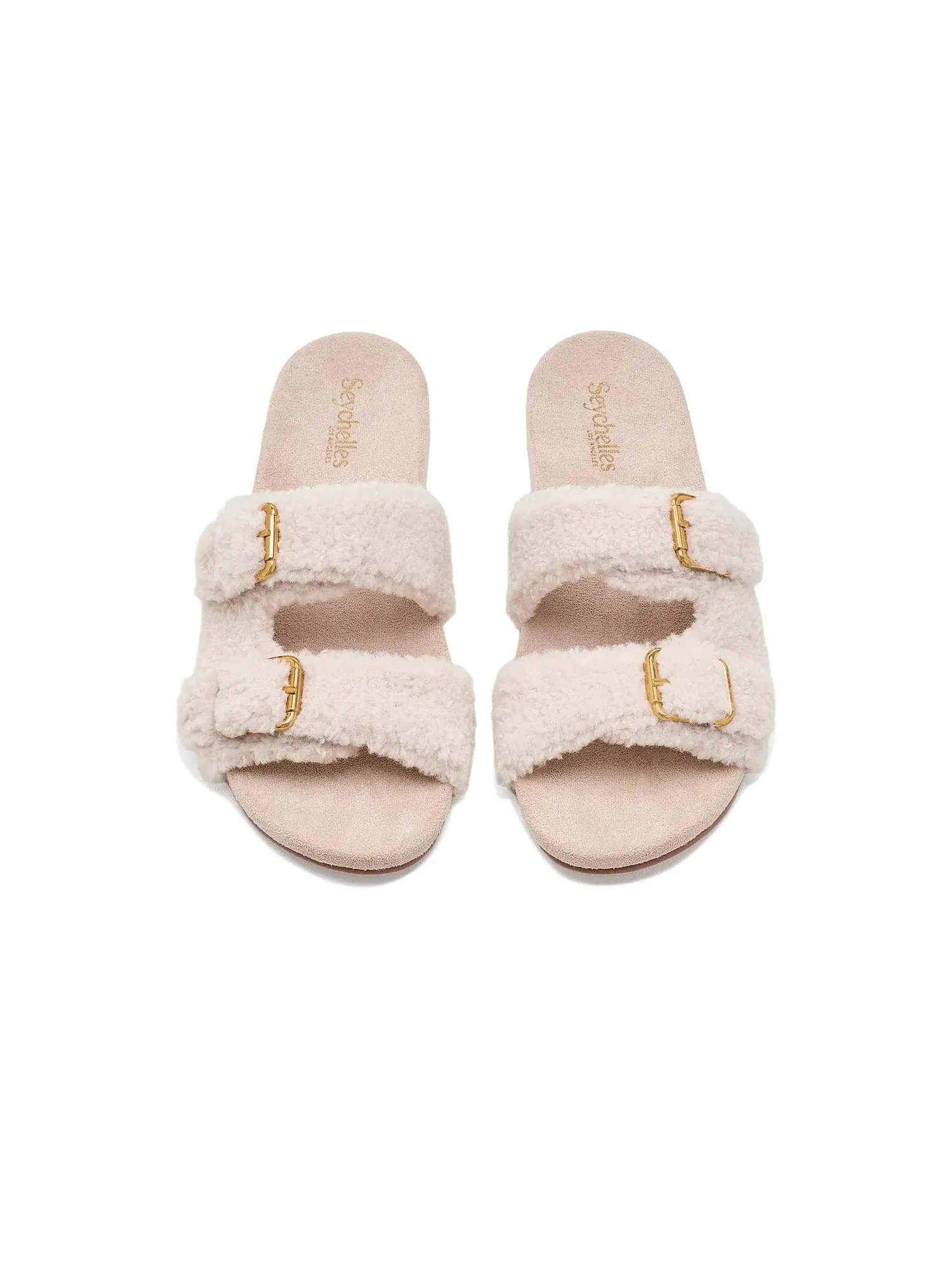 Сандалии Slumber Party V-Shearling Seychelles — изображение 2 из 4, кремовый