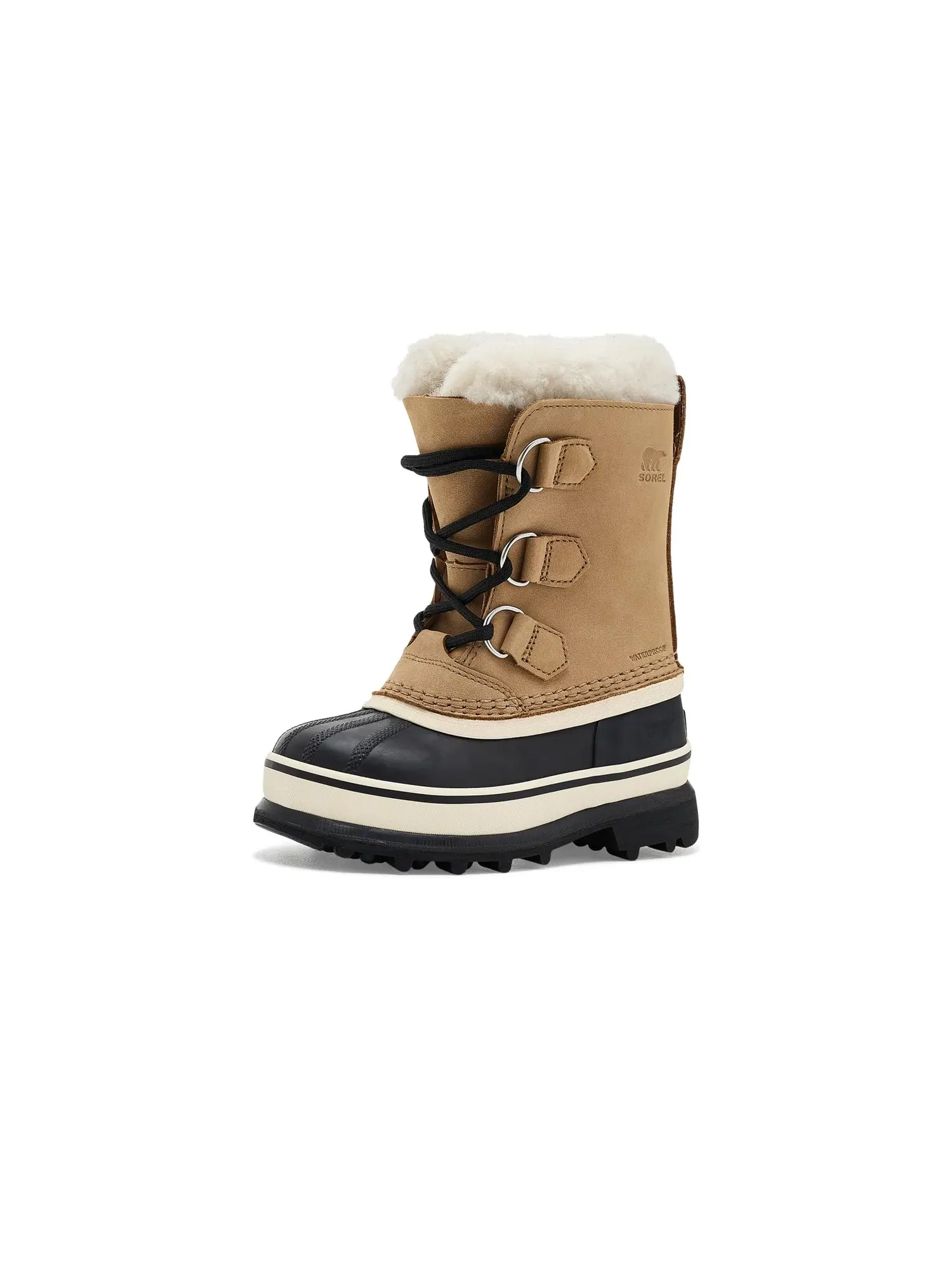 Водонепроницаемые ботинки Caribou Waterproof (для маленьких детей) Sorel Kids — изображение 1 из 4, черный