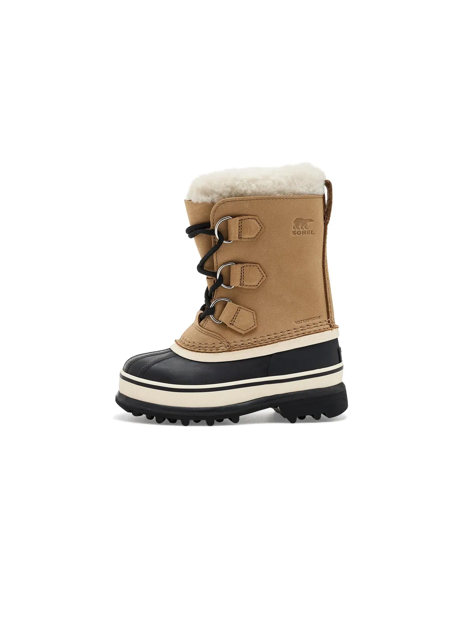 Водонепроницаемые ботинки Caribou Waterproof (для маленьких детей) Sorel Kids — изображение 4 из 4, черный