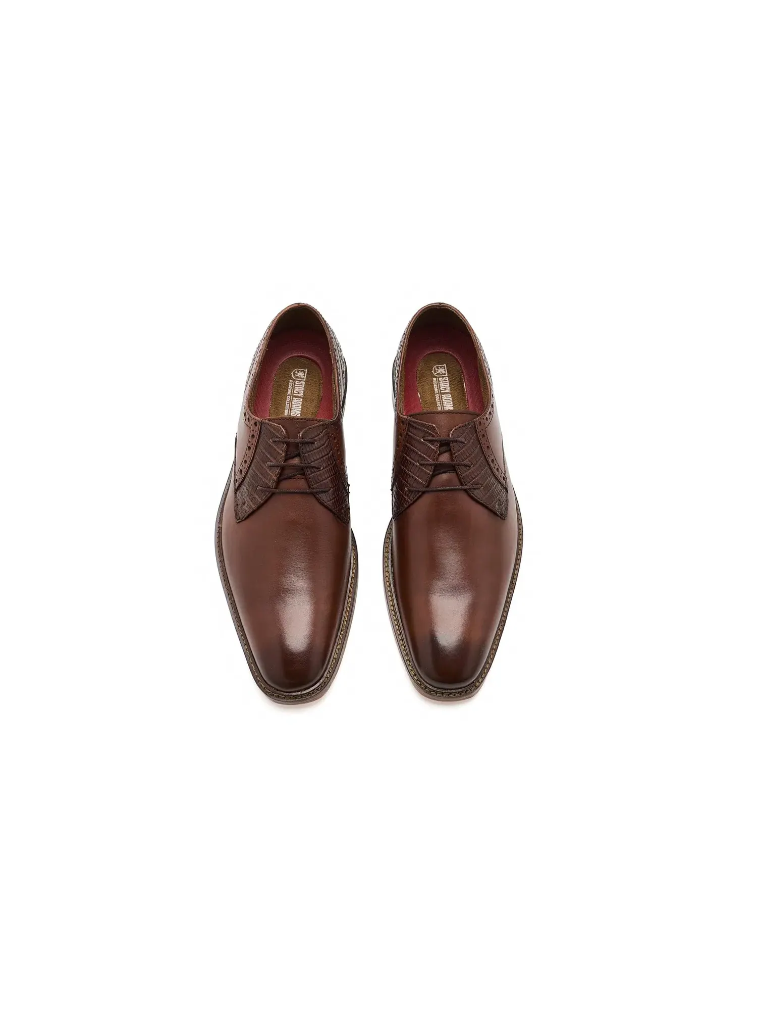 Оксфорды с гладким носком Giorgetti Plain Toe Oxford Stacy Adams — изображение 2 из 4, коричневый