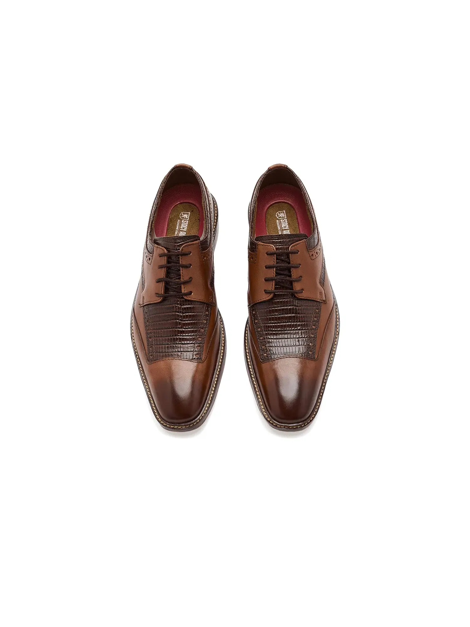 Оксфорды с измененным закрытым носком Gambetta Modified Cap Toe Oxford Stacy Adams — изображение 2 из 4, коричневый